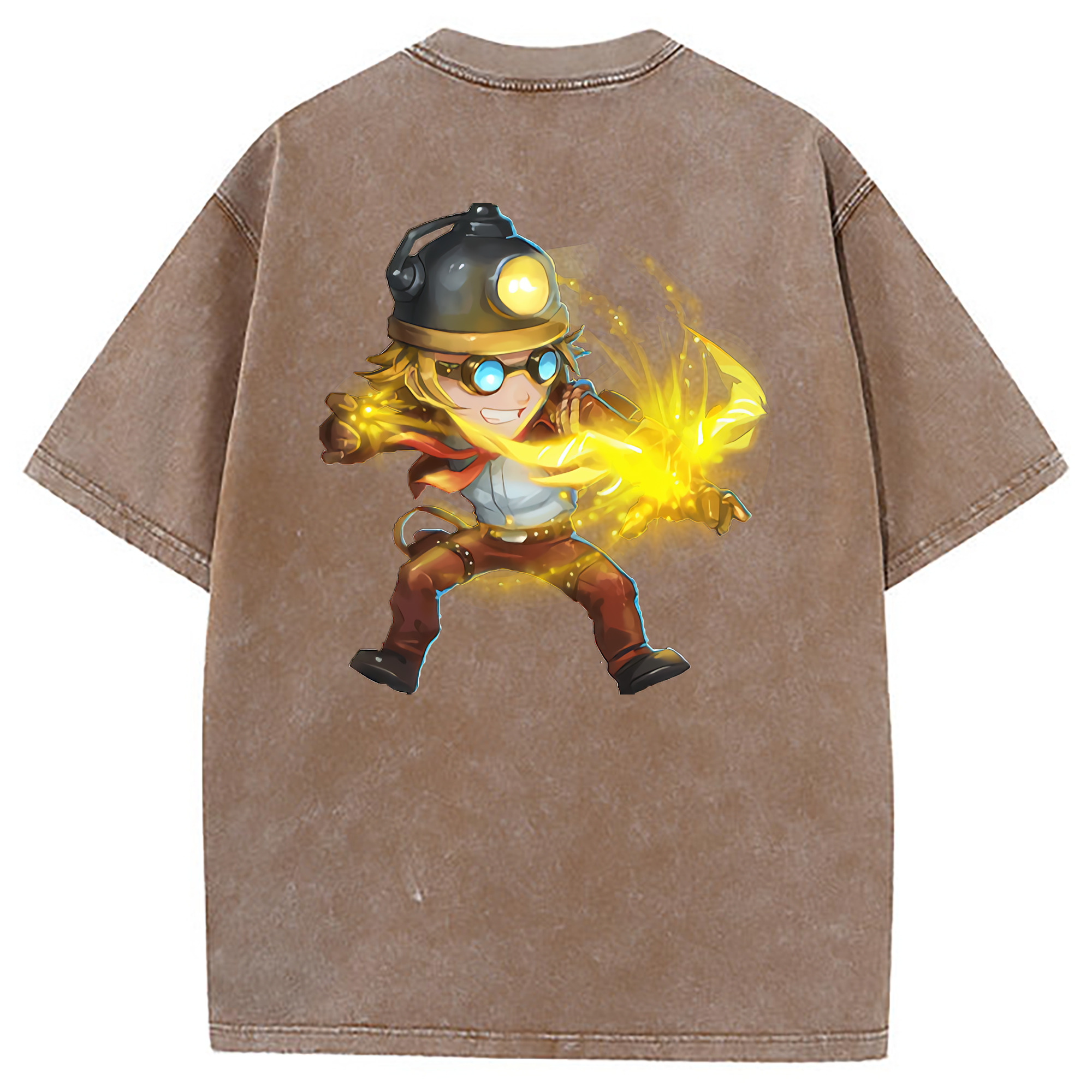 （画像用） リーグ・オブ・レジェンド League of Legends LOL 綿100% ヴィンテージ風 半袖Tシャツ（背面プリント）