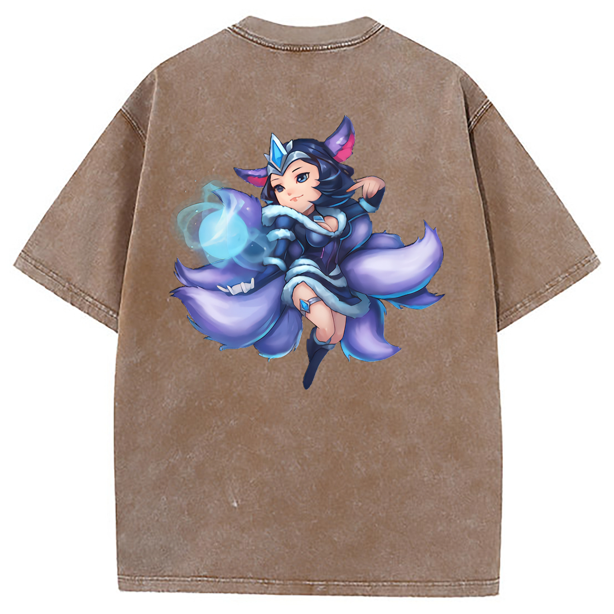 （画像用） リーグ・オブ・レジェンド League of Legends LOL 綿100% ヴィンテージ風 半袖Tシャツ（背面プリント）