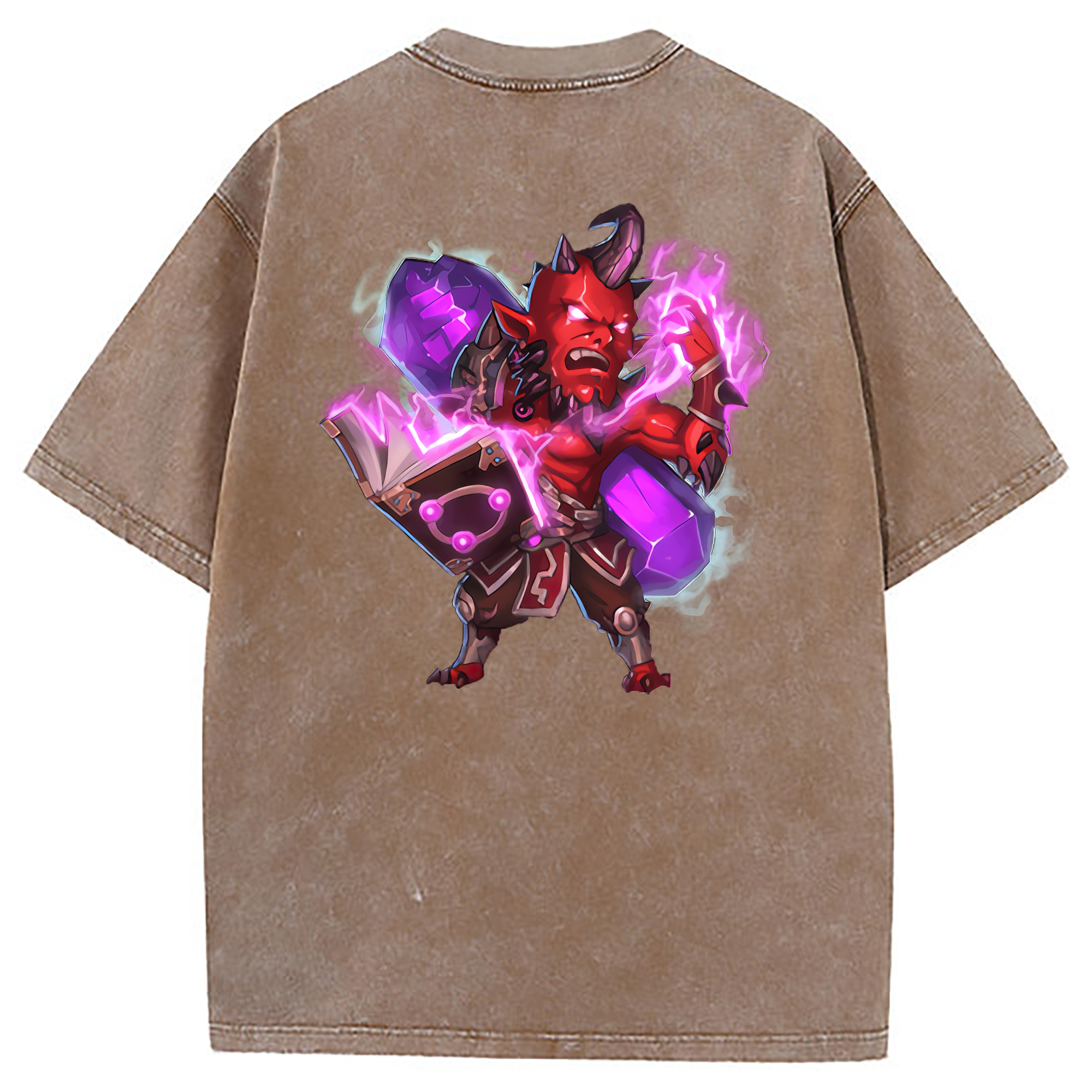 （画像用） リーグ・オブ・レジェンド League of Legends LOL 綿100% ヴィンテージ風 半袖Tシャツ（背面プリント）