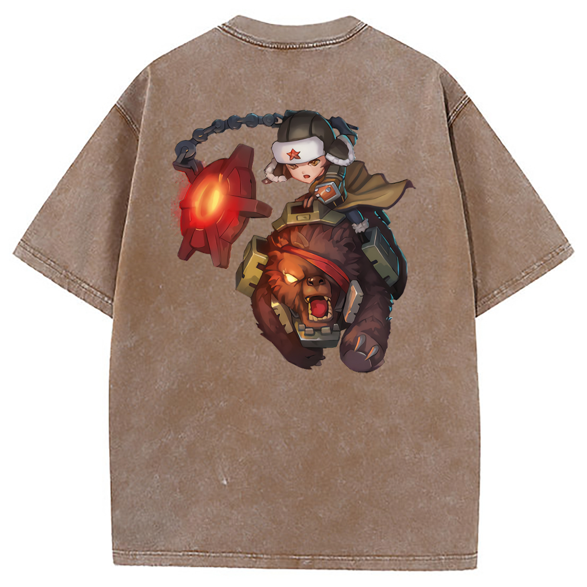（画像用） リーグ・オブ・レジェンド League of Legends LOL 綿100% ヴィンテージ風 半袖Tシャツ（背面プリント）