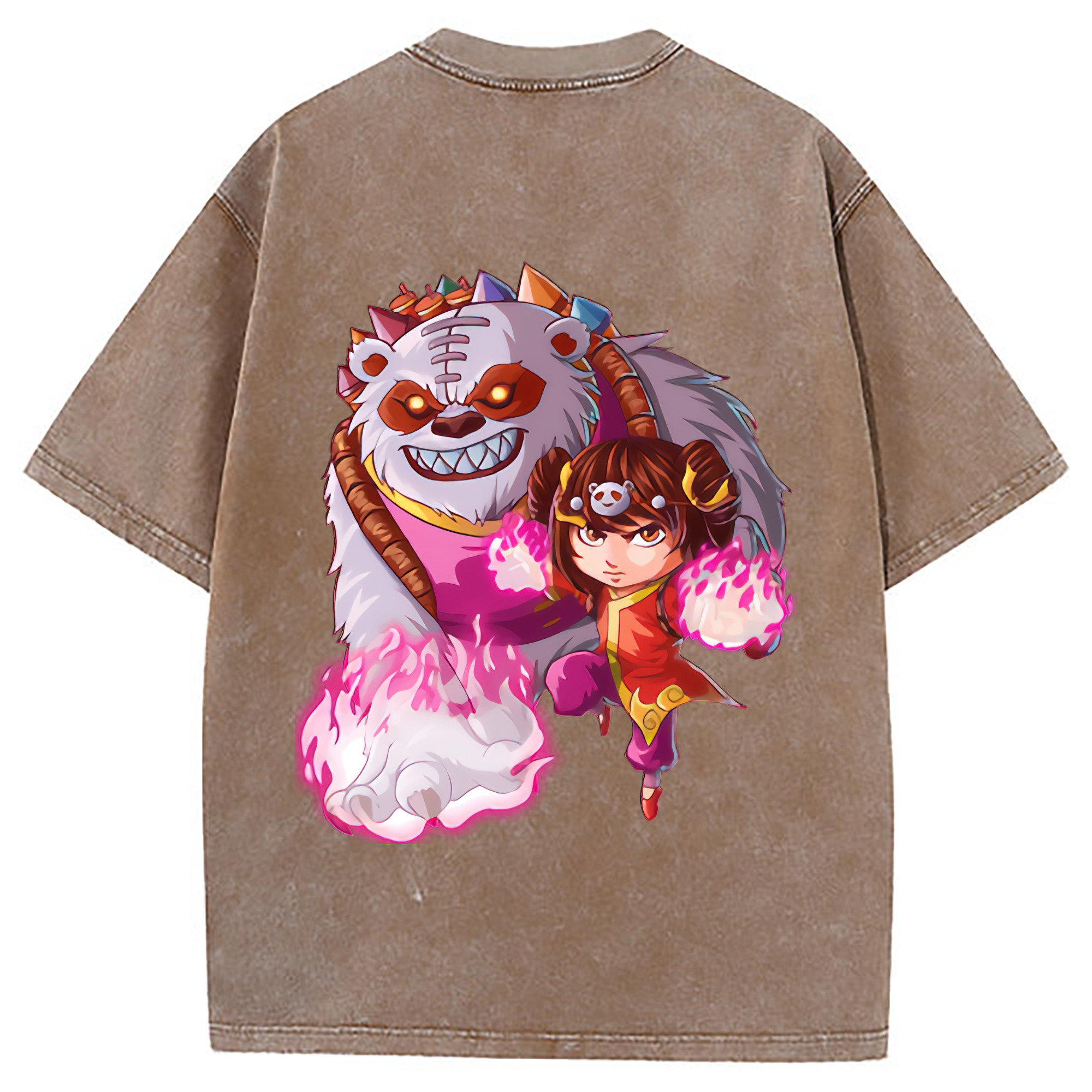 （画像用） リーグ・オブ・レジェンド League of Legends LOL 綿100% ヴィンテージ風 半袖Tシャツ（背面プリント）