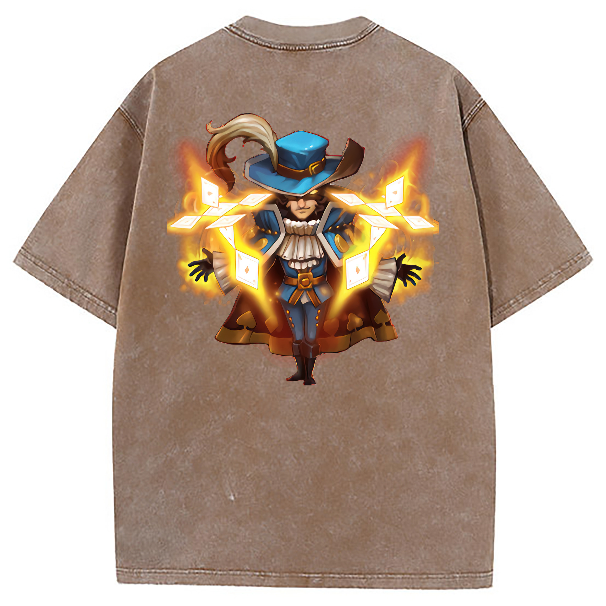 （画像用） リーグ・オブ・レジェンド League of Legends LOL 綿100% ヴィンテージ風 半袖Tシャツ（背面プリント）