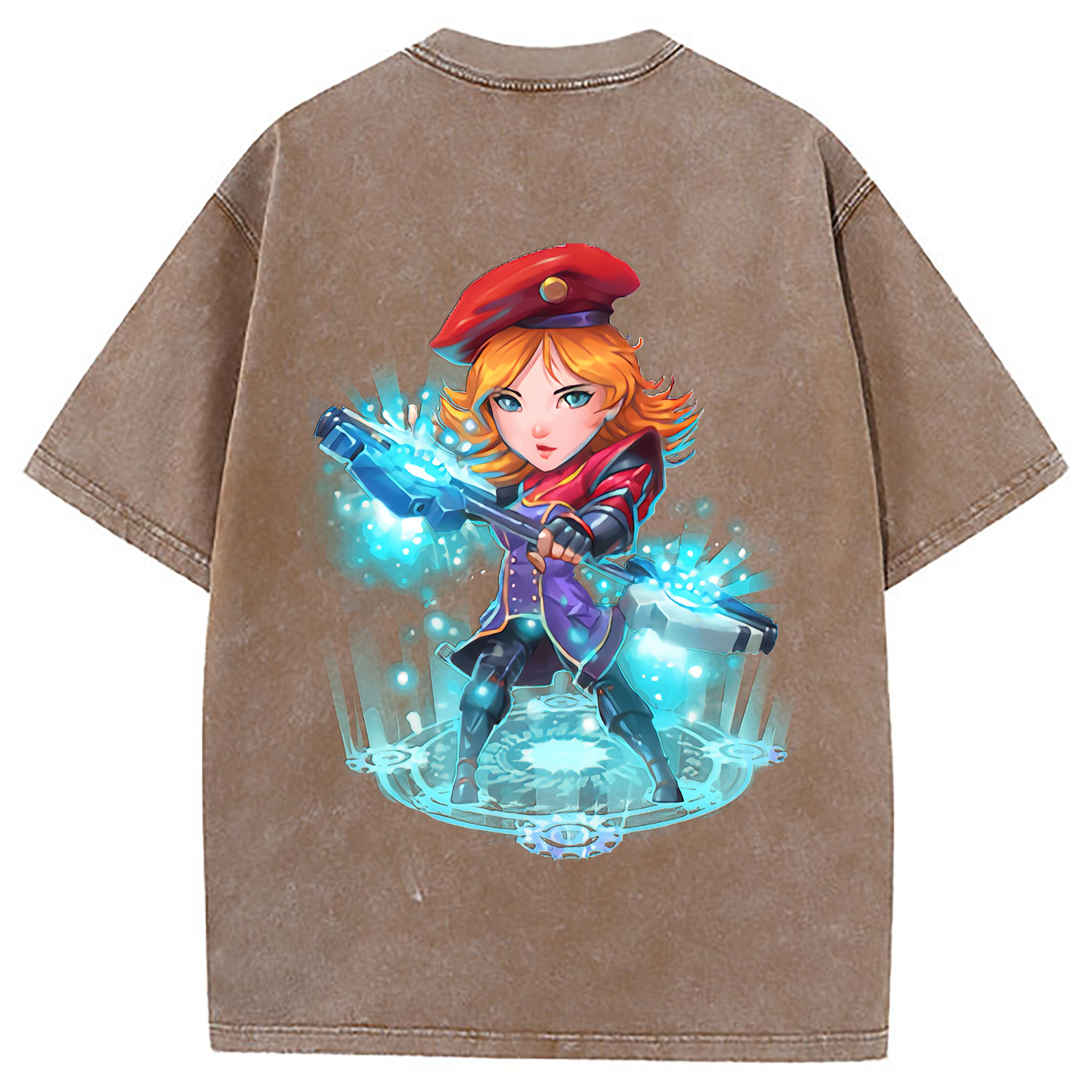 （画像用） リーグ・オブ・レジェンド League of Legends LOL 綿100% ヴィンテージ風 半袖Tシャツ（背面プリント）