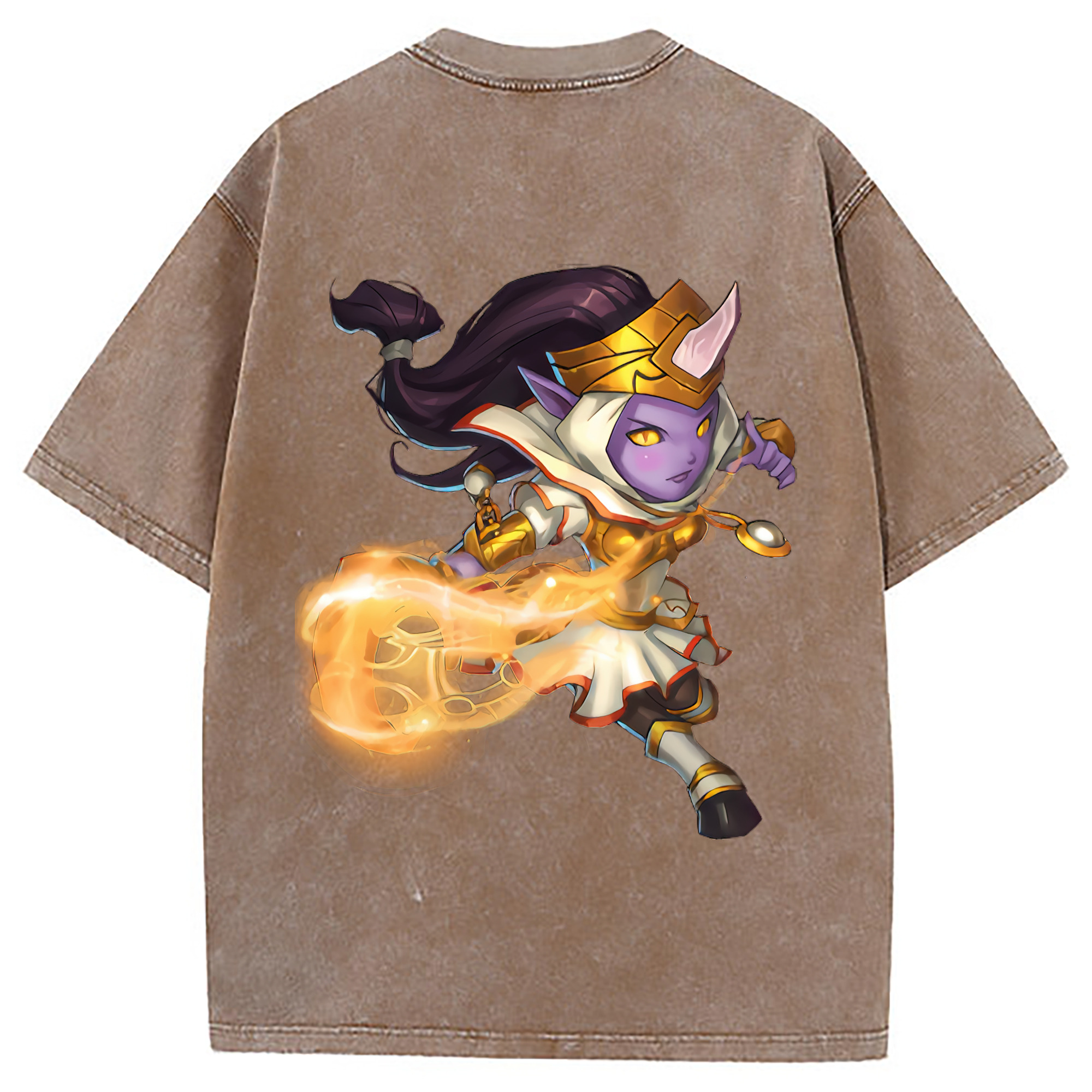 （画像用） リーグ・オブ・レジェンド League of Legends LOL 綿100% ヴィンテージ風 半袖Tシャツ（背面プリント）