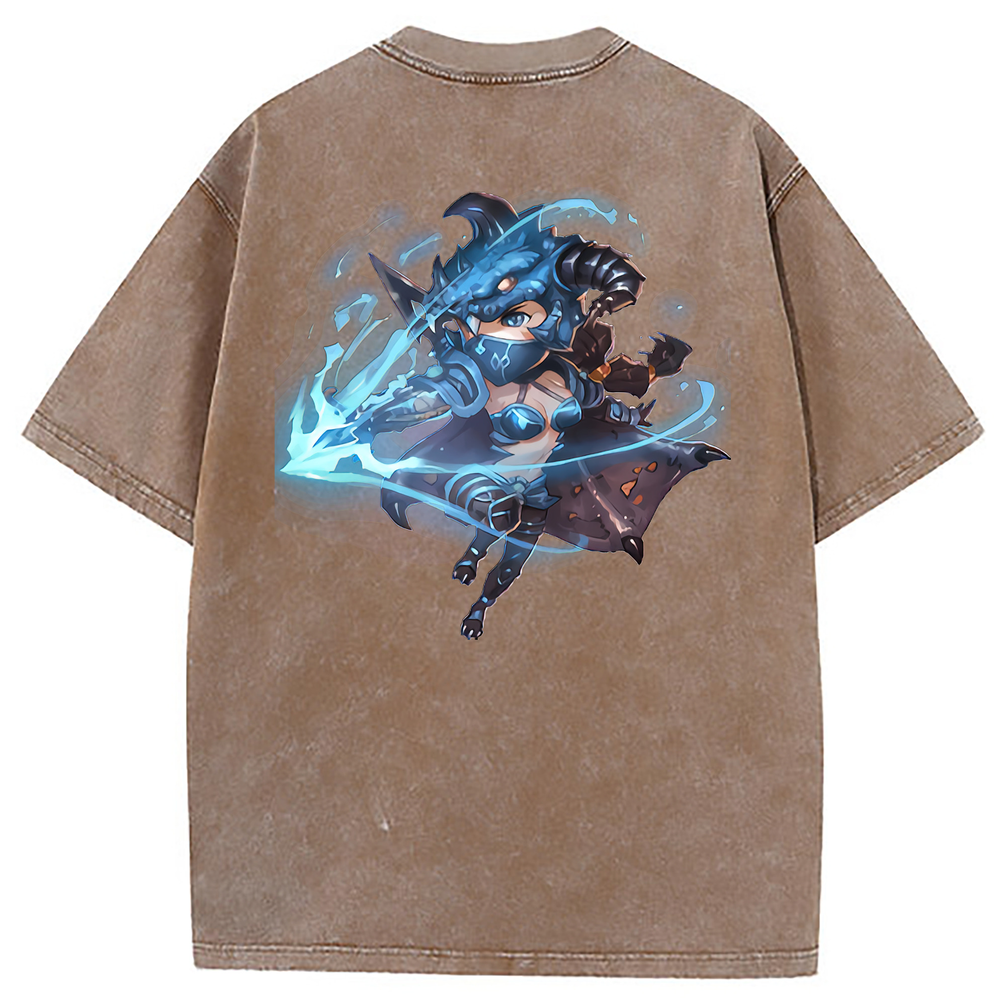 （画像用） リーグ・オブ・レジェンド League of Legends LOL 綿100% ヴィンテージ風 半袖Tシャツ（背面プリント）