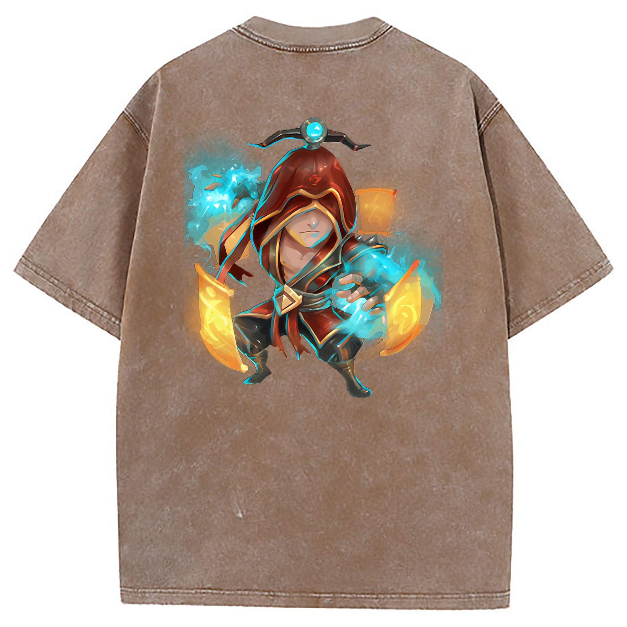 （画像用） リーグ・オブ・レジェンド League of Legends LOL 綿100% ヴィンテージ風 半袖Tシャツ（背面プリント）