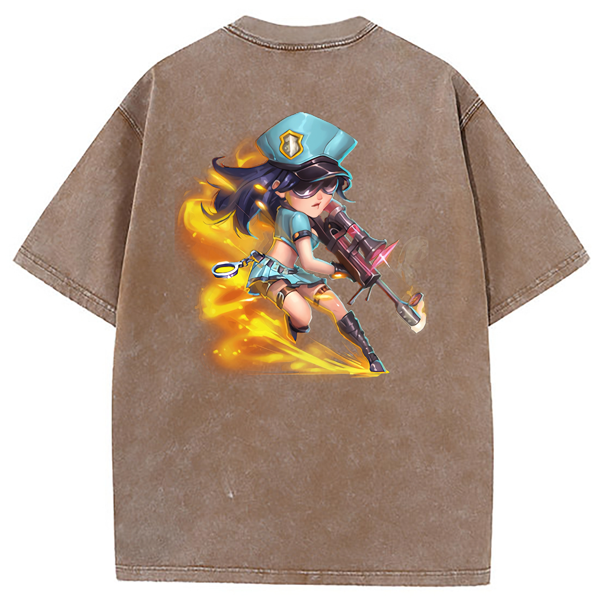 （画像用） リーグ・オブ・レジェンド League of Legends LOL 綿100% ヴィンテージ風 半袖Tシャツ（背面プリント）