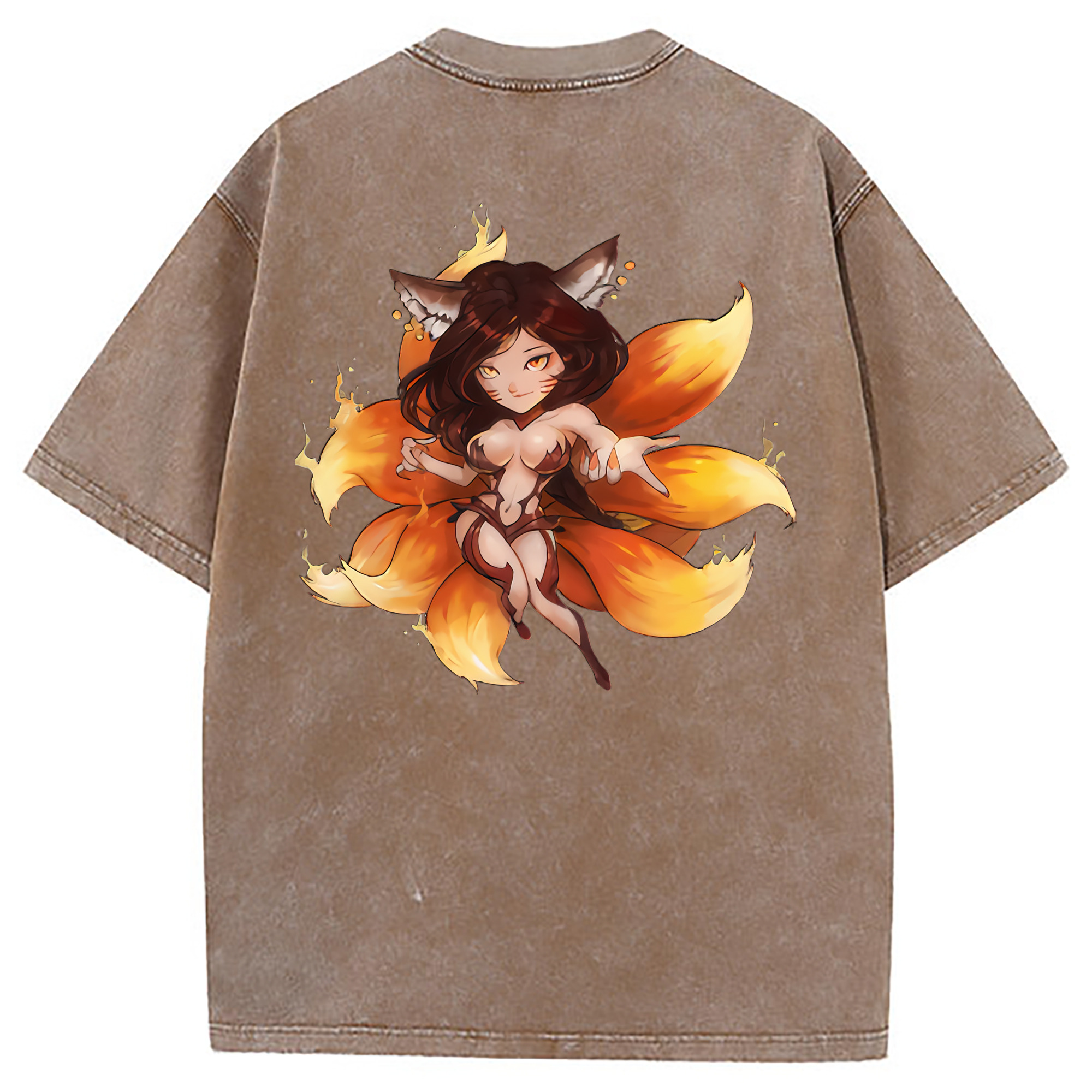 （画像用） リーグ・オブ・レジェンド League of Legends LOL 綿100% ヴィンテージ風 半袖Tシャツ（背面プリント）