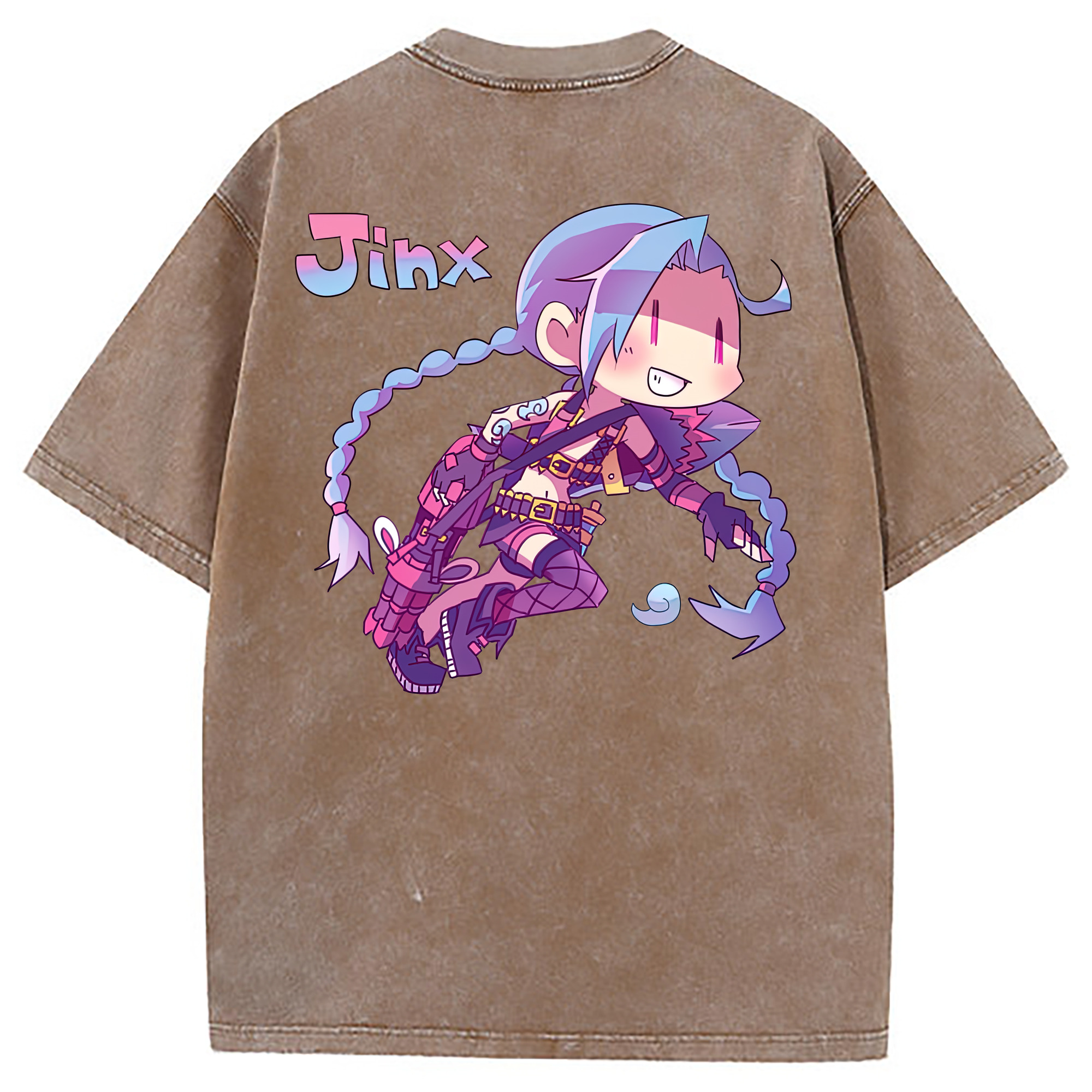 （画像用） リーグ・オブ・レジェンド League of Legends LOL 綿100% ヴィンテージ風 半袖Tシャツ（背面プリント）
