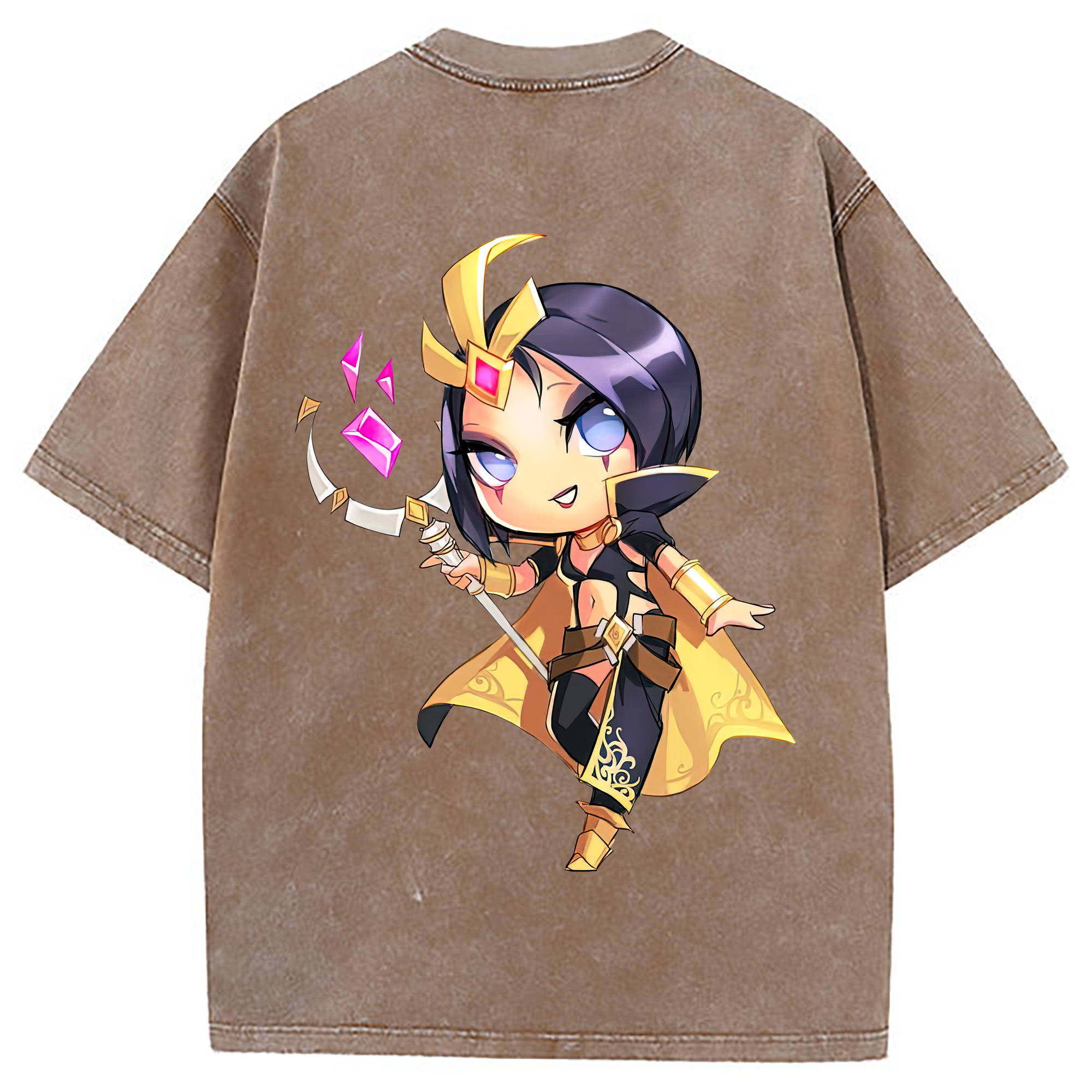 （画像用） リーグ・オブ・レジェンド League of Legends LOL 綿100% ヴィンテージ風 半袖Tシャツ（背面プリント）