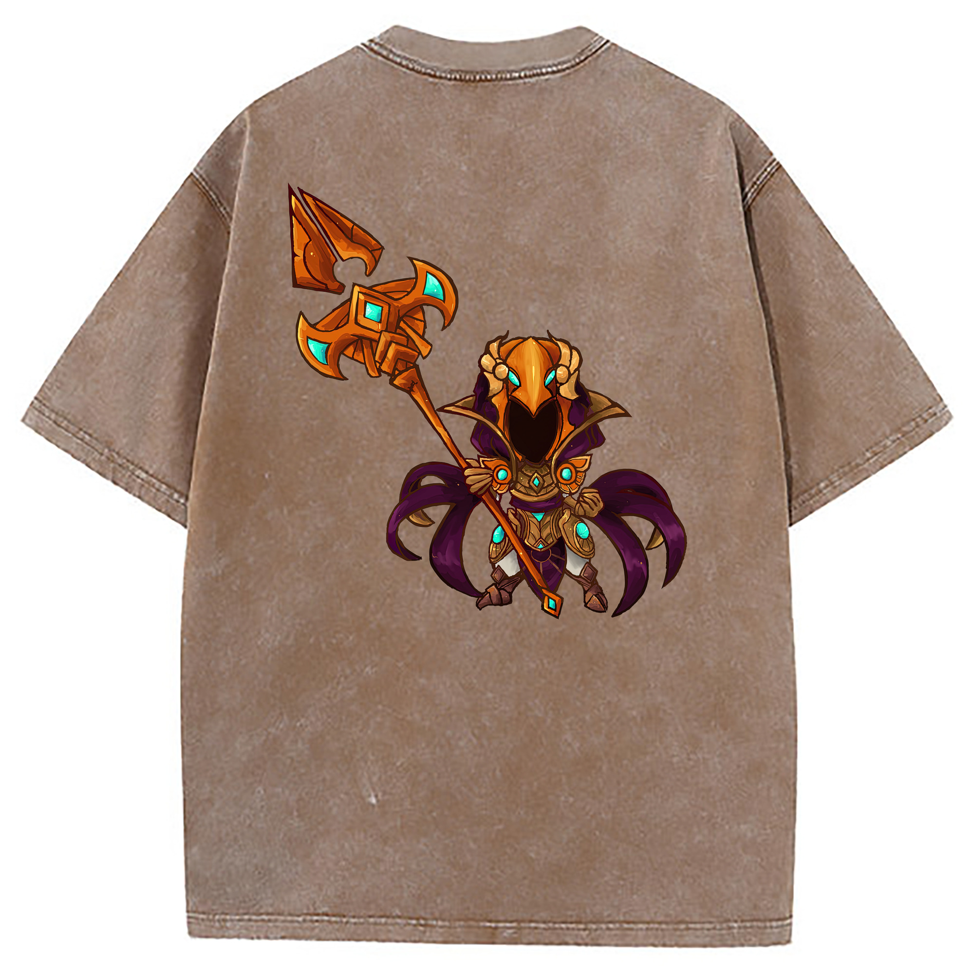 （画像用） リーグ・オブ・レジェンド League of Legends LOL 綿100% ヴィンテージ風 半袖Tシャツ（背面プリント）