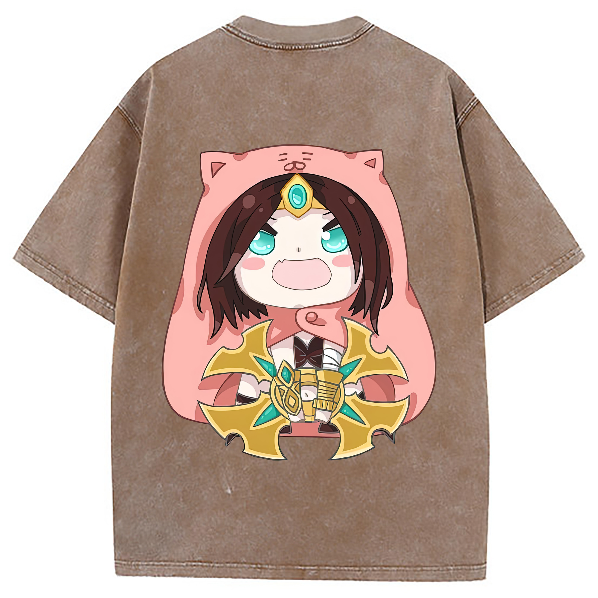 （画像用） リーグ・オブ・レジェンド League of Legends LOL 綿100% ヴィンテージ風 半袖Tシャツ（背面プリント）