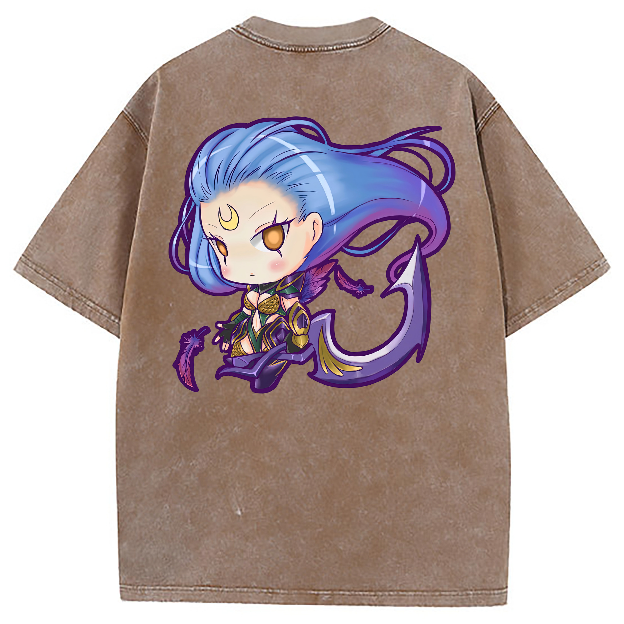 （画像用） リーグ・オブ・レジェンド League of Legends LOL 綿100% ヴィンテージ風 半袖Tシャツ（背面プリント）
