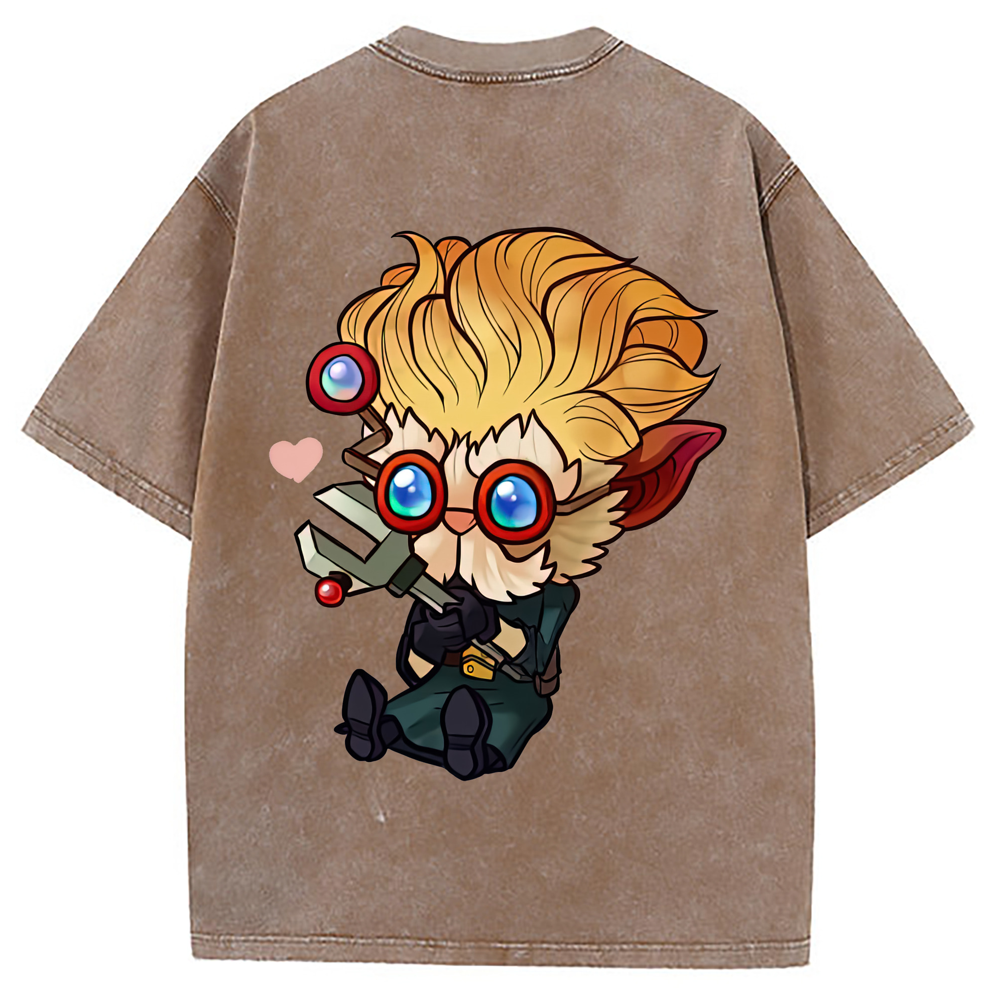 （画像用） リーグ・オブ・レジェンド League of Legends LOL 綿100% ヴィンテージ風 半袖Tシャツ（背面プリント）