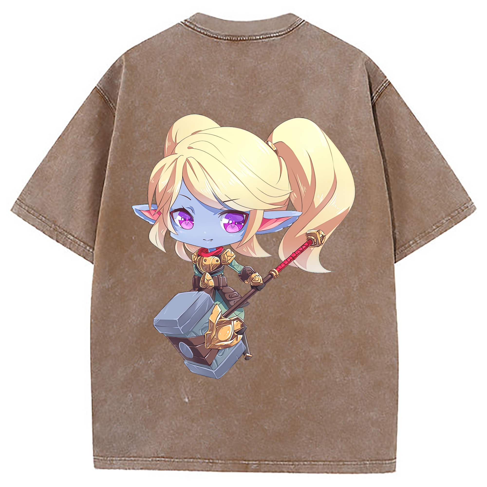 （画像用） リーグ・オブ・レジェンド League of Legends LOL 綿100% ヴィンテージ風 半袖Tシャツ（背面プリント）