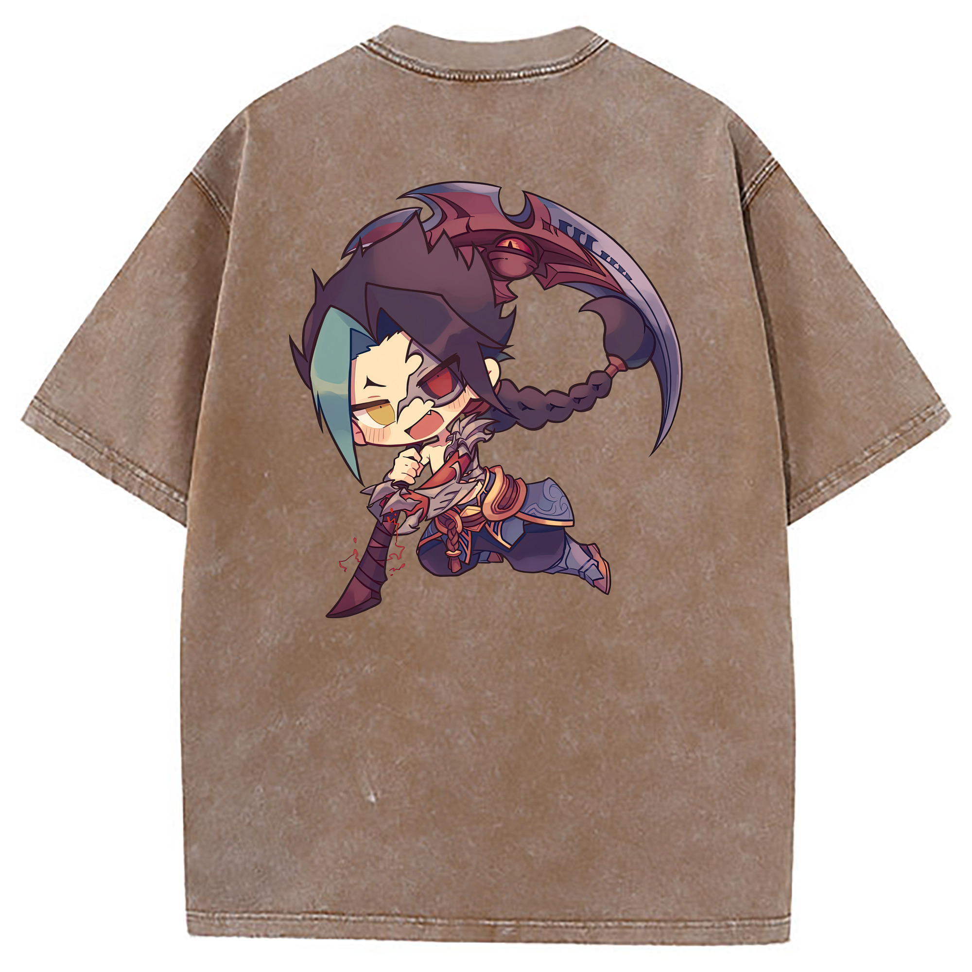 （画像用） リーグ・オブ・レジェンド League of Legends LOL 綿100% ヴィンテージ風 半袖Tシャツ（背面プリント）