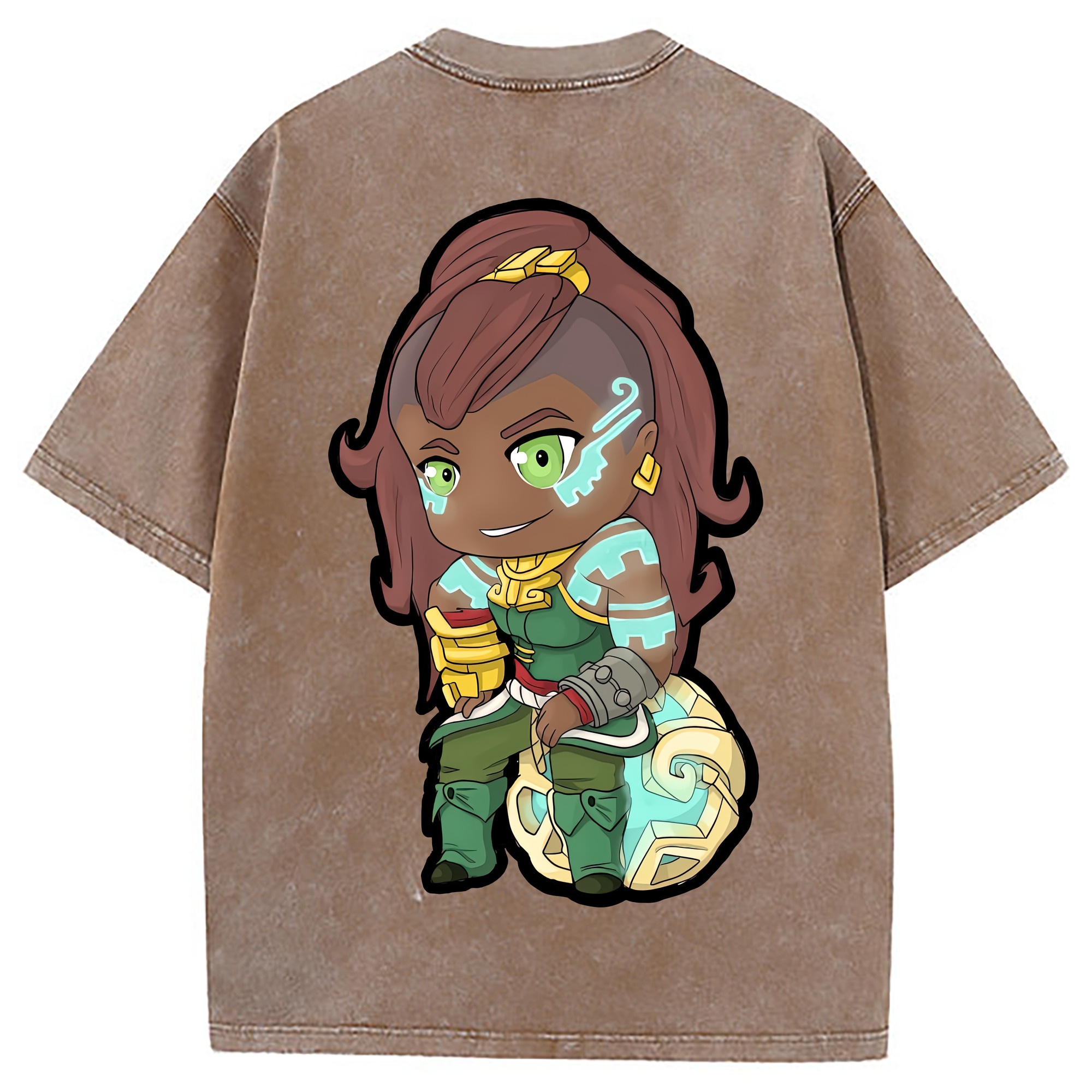 （画像用） リーグ・オブ・レジェンド League of Legends LOL 綿100% ヴィンテージ風 半袖Tシャツ（背面プリント）