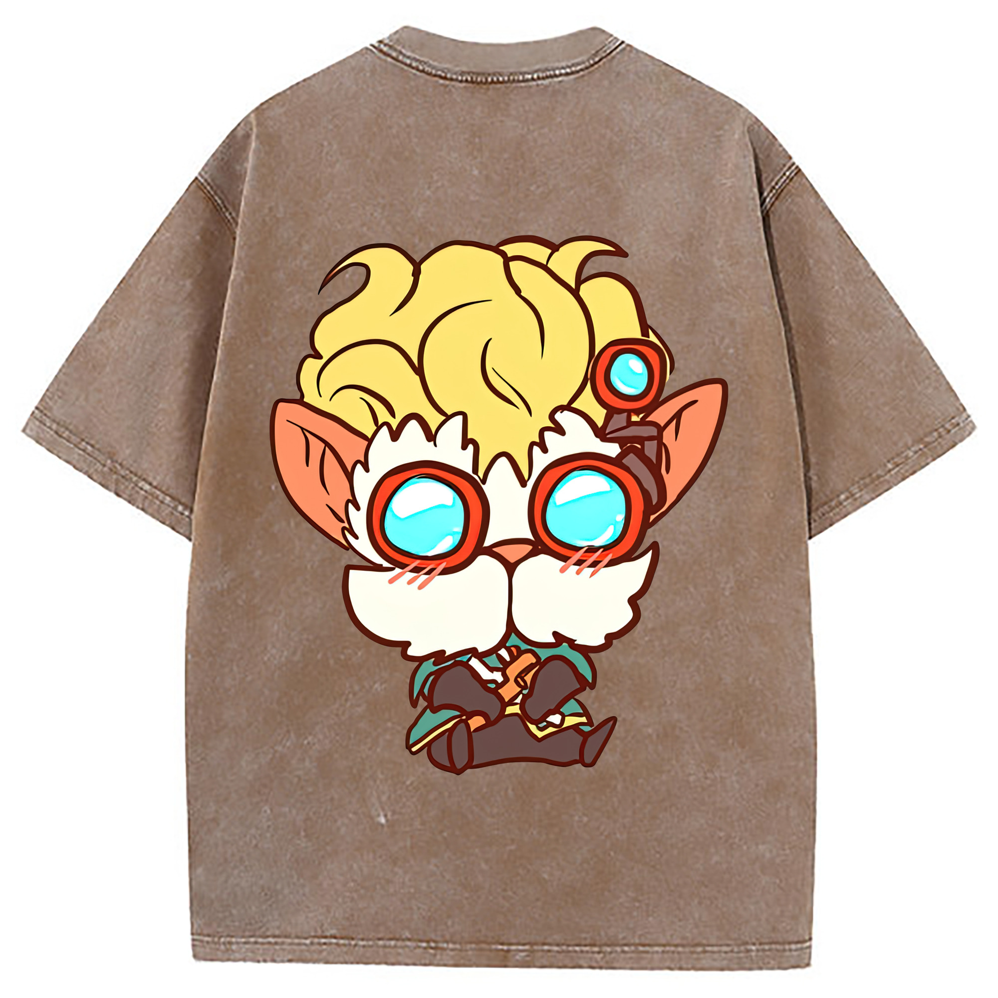 （画像用） リーグ・オブ・レジェンド League of Legends LOL 綿100% ヴィンテージ風 半袖Tシャツ（背面プリント）