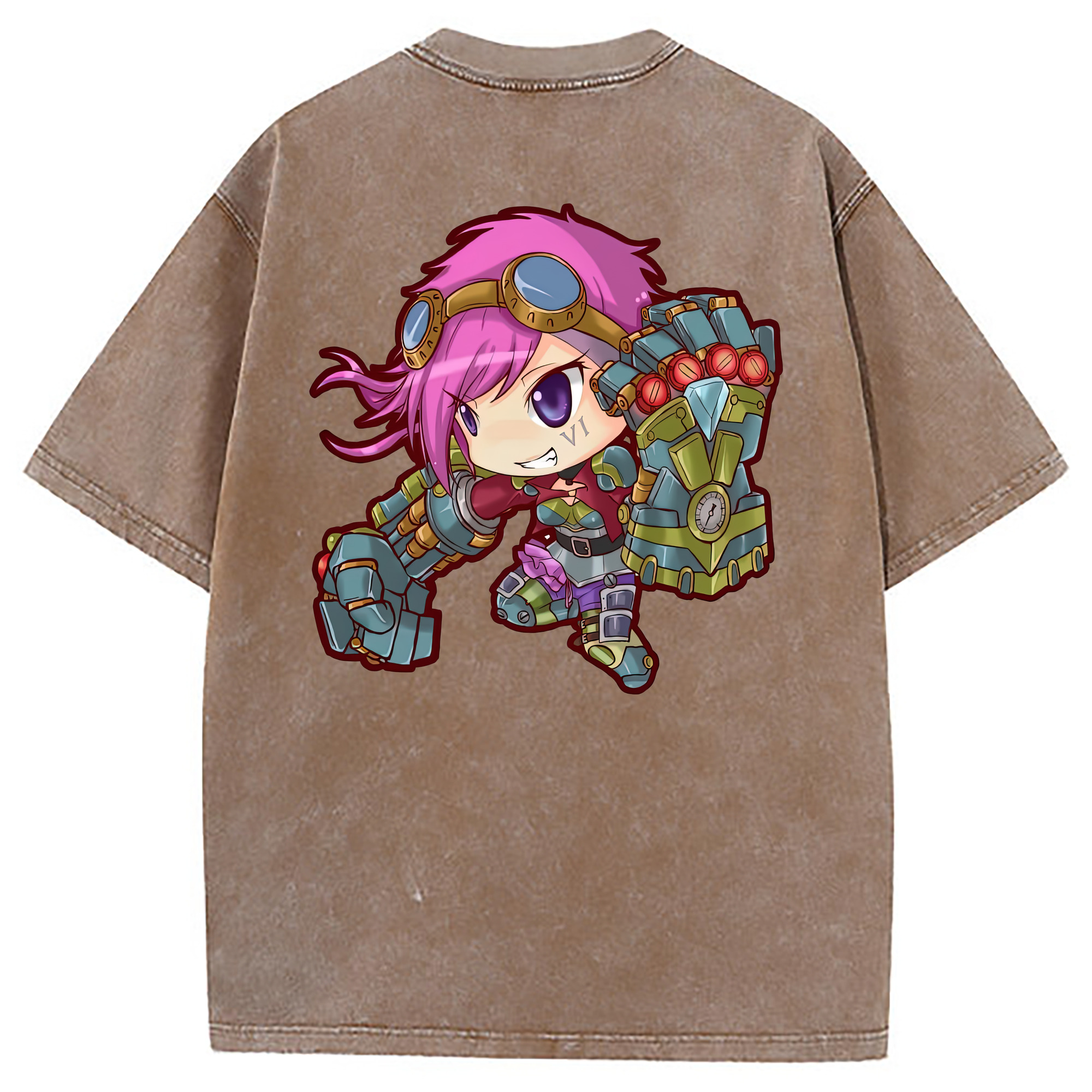 （画像用） リーグ・オブ・レジェンド League of Legends LOL 綿100% ヴィンテージ風 半袖Tシャツ（背面プリント）