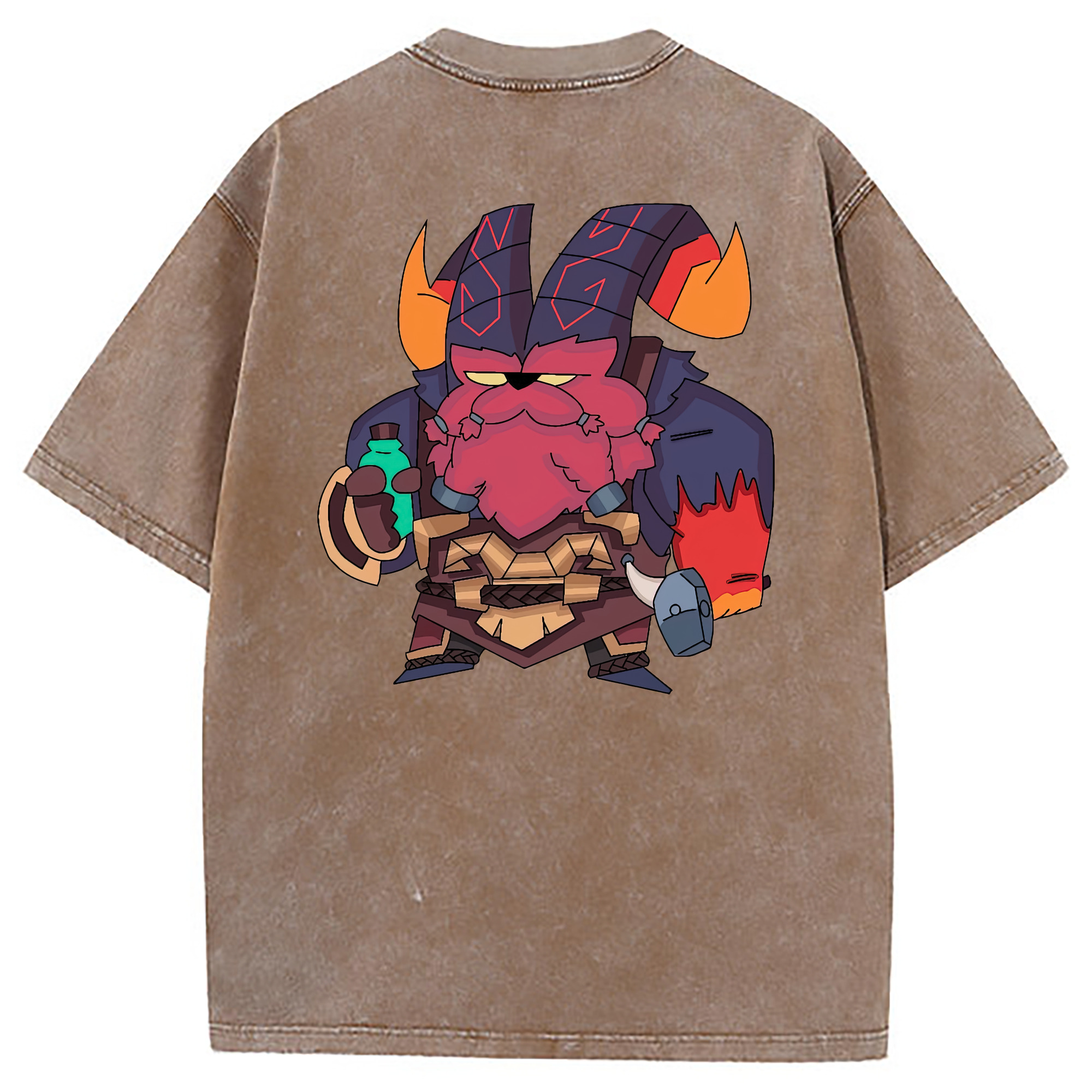 （画像用） リーグ・オブ・レジェンド League of Legends LOL 綿100% ヴィンテージ風 半袖Tシャツ（背面プリント）