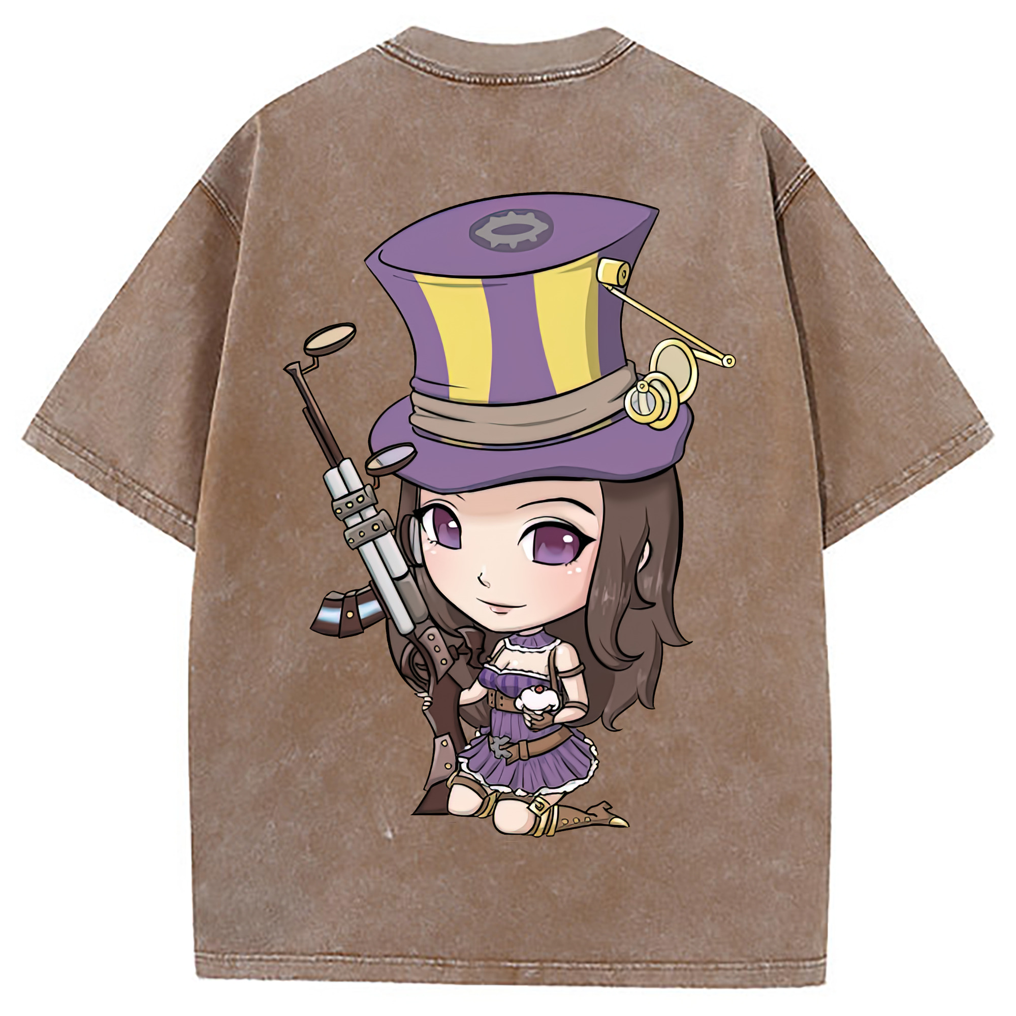 （画像用） リーグ・オブ・レジェンド League of Legends LOL 綿100% ヴィンテージ風 半袖Tシャツ（背面プリント）