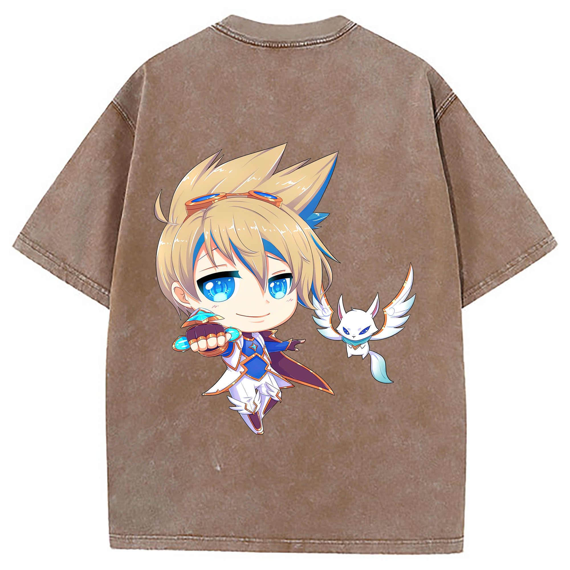 （画像用） リーグ・オブ・レジェンド League of Legends LOL 綿100% ヴィンテージ風 半袖Tシャツ（背面プリント）