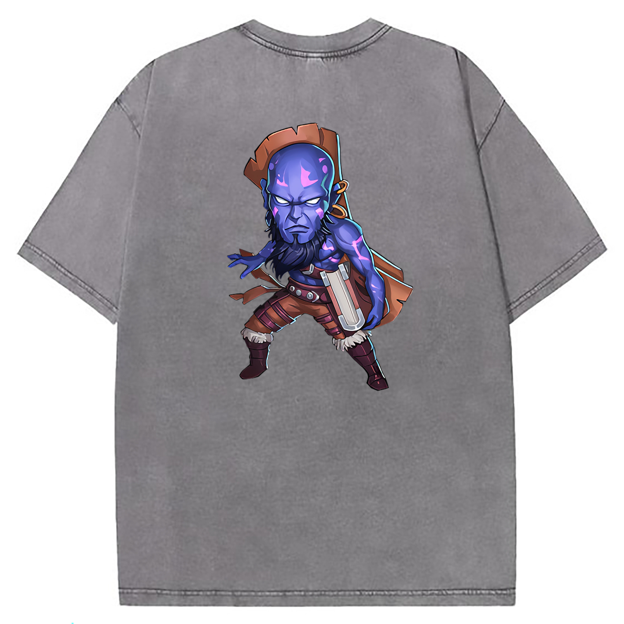 （画像用） リーグ・オブ・レジェンド League of Legends LOL 綿100% ヴィンテージ風 半袖Tシャツ（背面プリント）