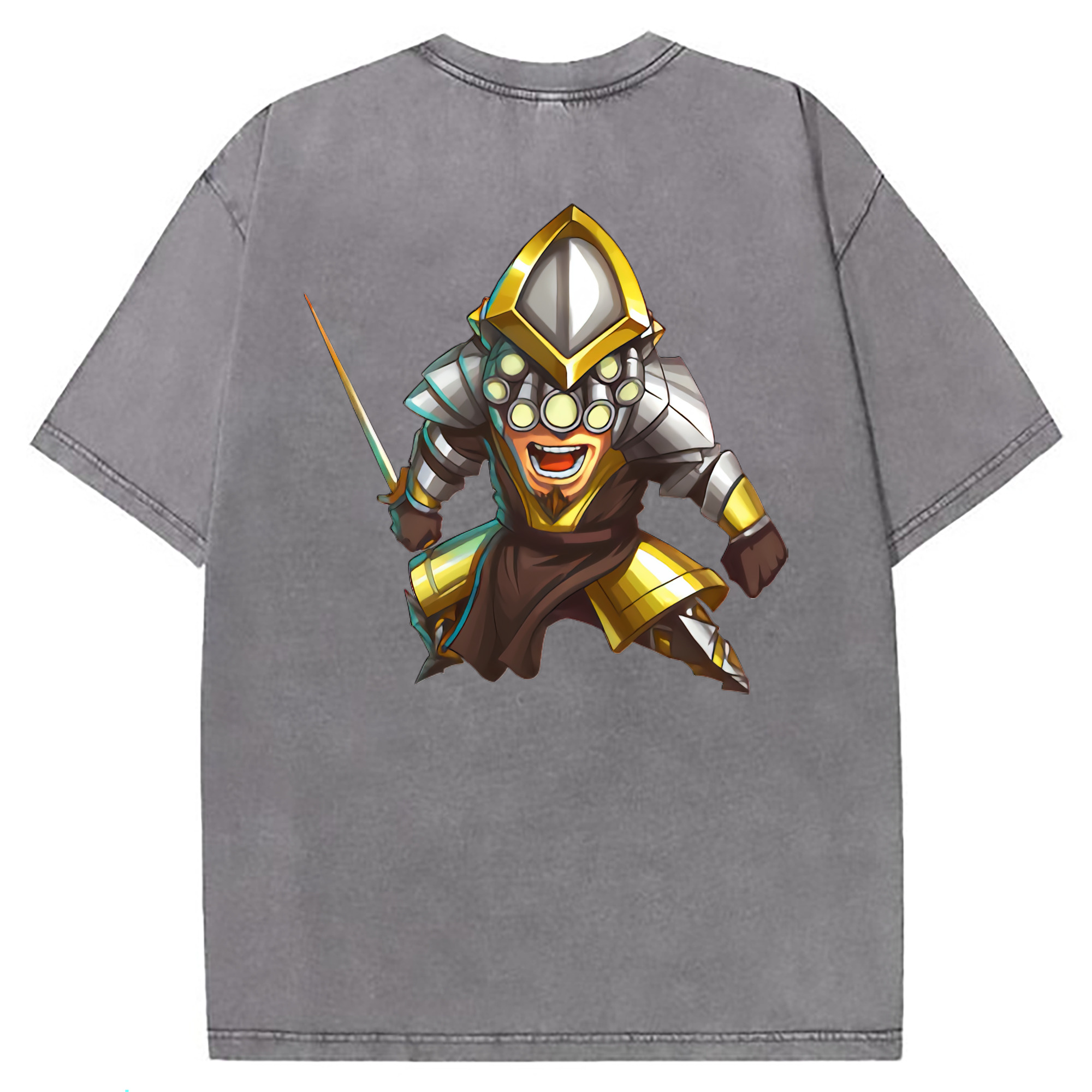 （画像用） リーグ・オブ・レジェンド League of Legends LOL 綿100% ヴィンテージ風 半袖Tシャツ（背面プリント）