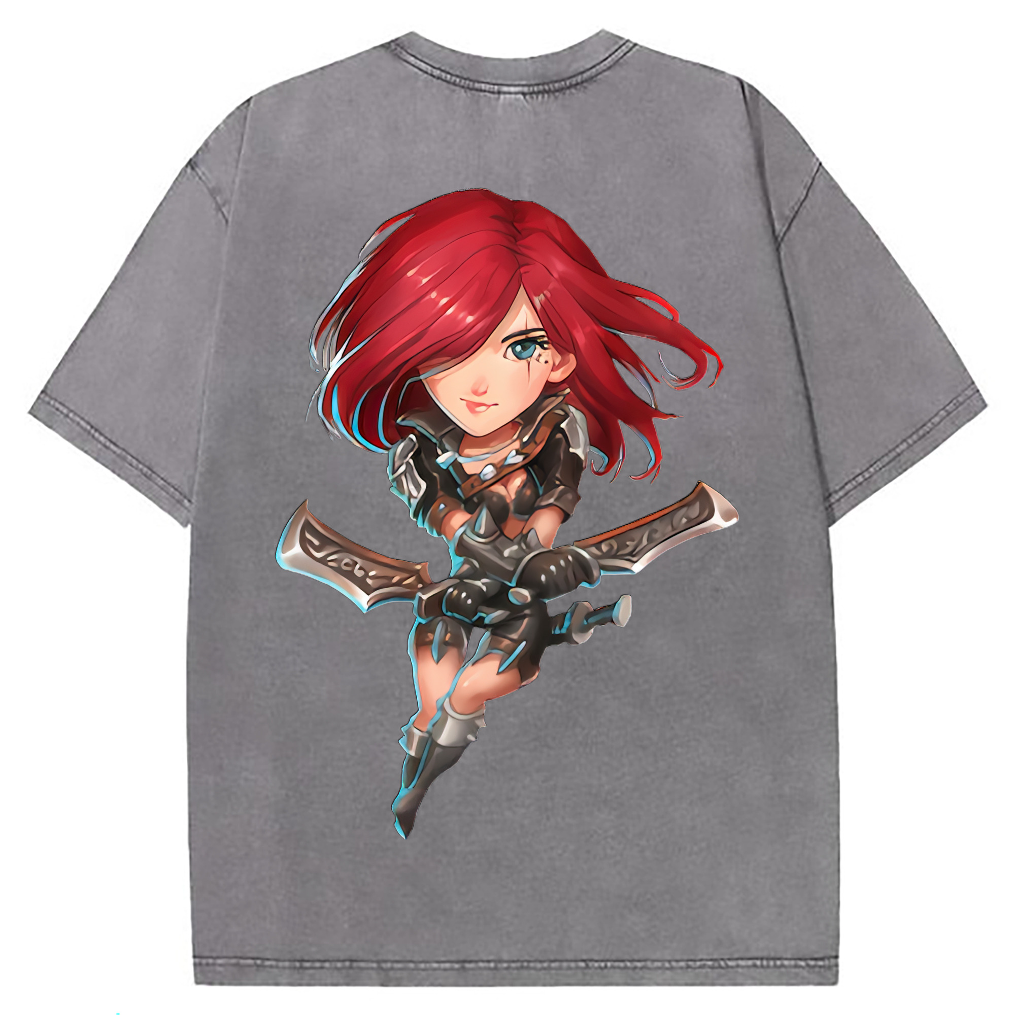 （画像用） リーグ・オブ・レジェンド League of Legends LOL 綿100% ヴィンテージ風 半袖Tシャツ（背面プリント）