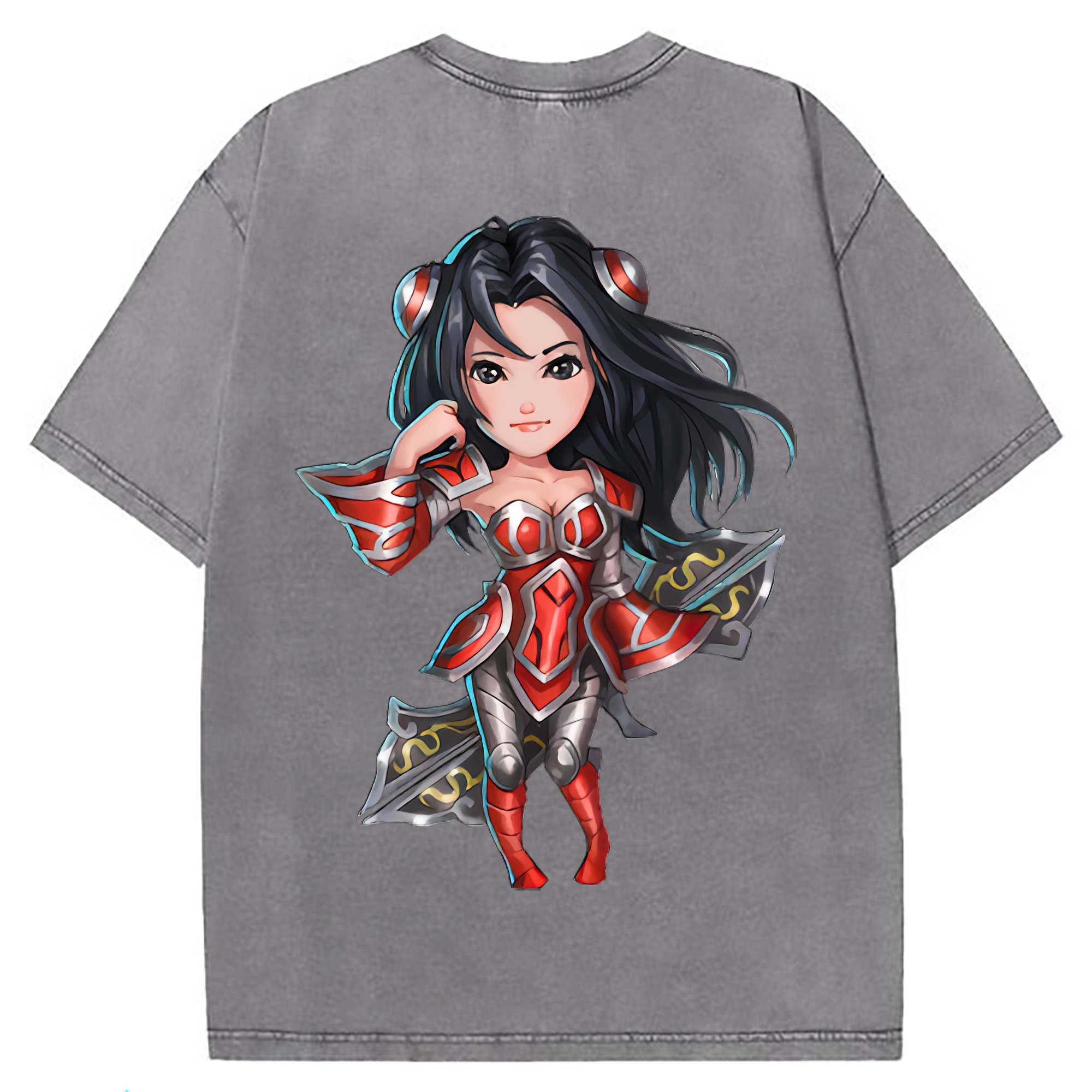 （画像用） リーグ・オブ・レジェンド League of Legends LOL 綿100% ヴィンテージ風 半袖Tシャツ（背面プリント）