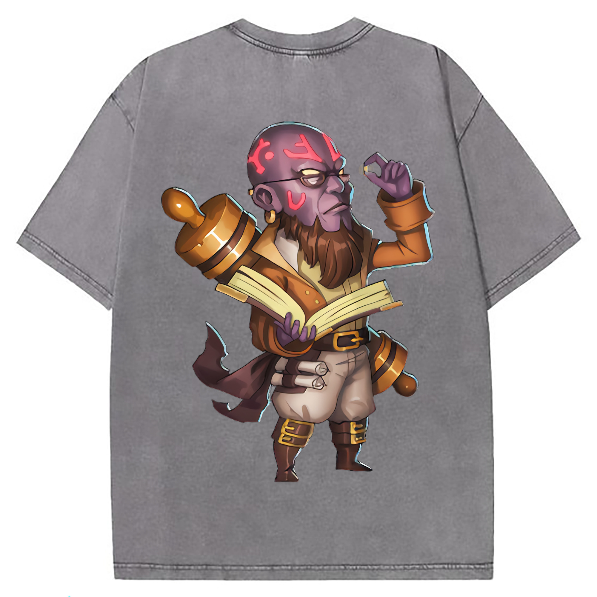 （画像用） リーグ・オブ・レジェンド League of Legends LOL 綿100% ヴィンテージ風 半袖Tシャツ（背面プリント）