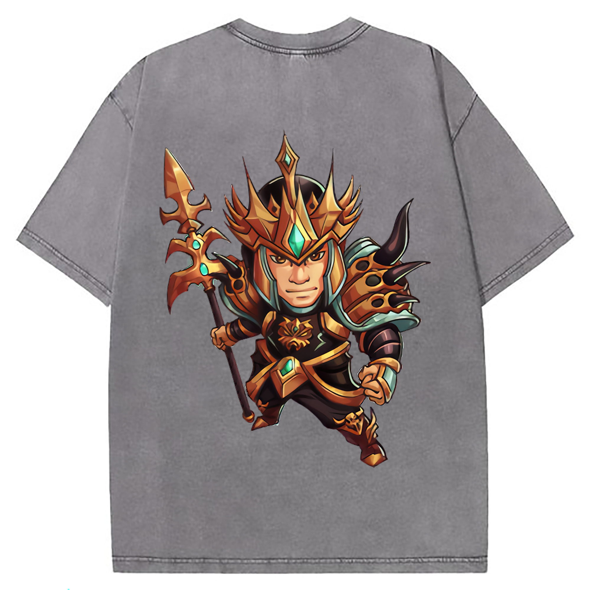 （画像用） リーグ・オブ・レジェンド League of Legends LOL 綿100% ヴィンテージ風 半袖Tシャツ（背面プリント）