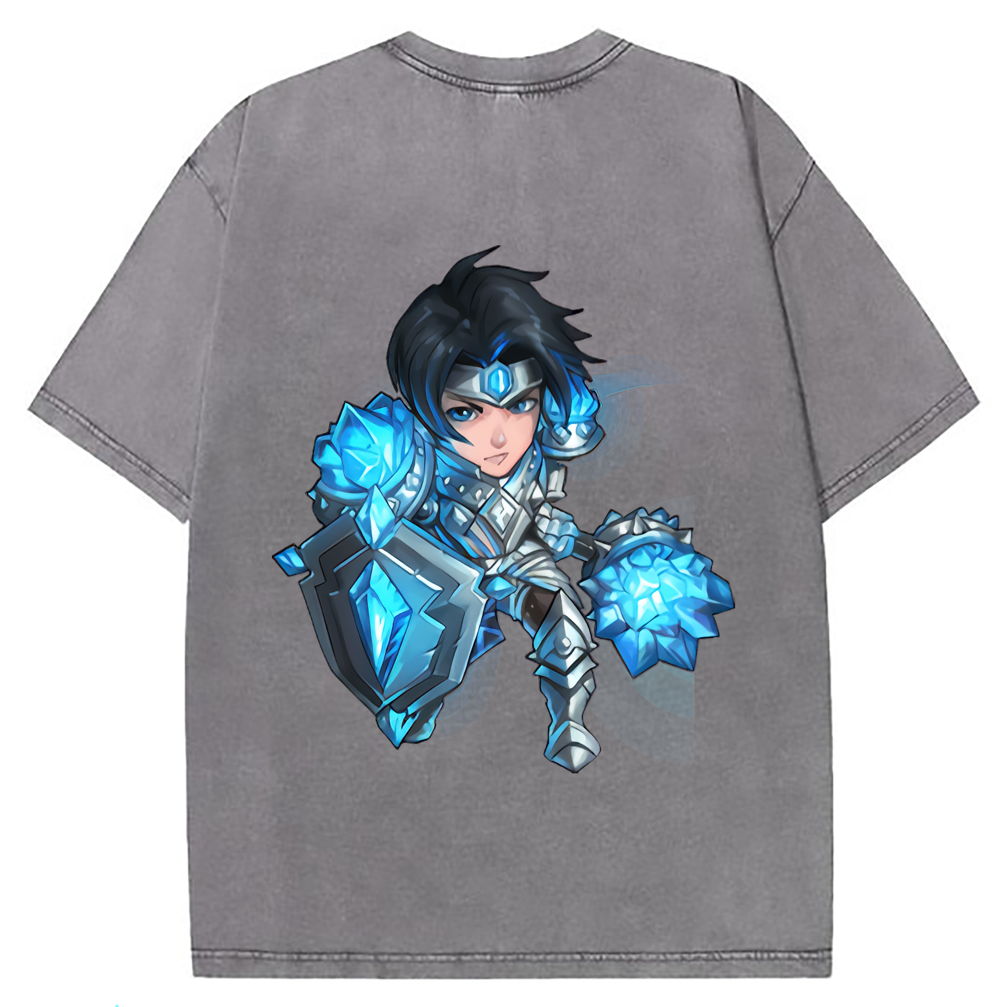 （画像用） リーグ・オブ・レジェンド League of Legends LOL 綿100% ヴィンテージ風 半袖Tシャツ（背面プリント）