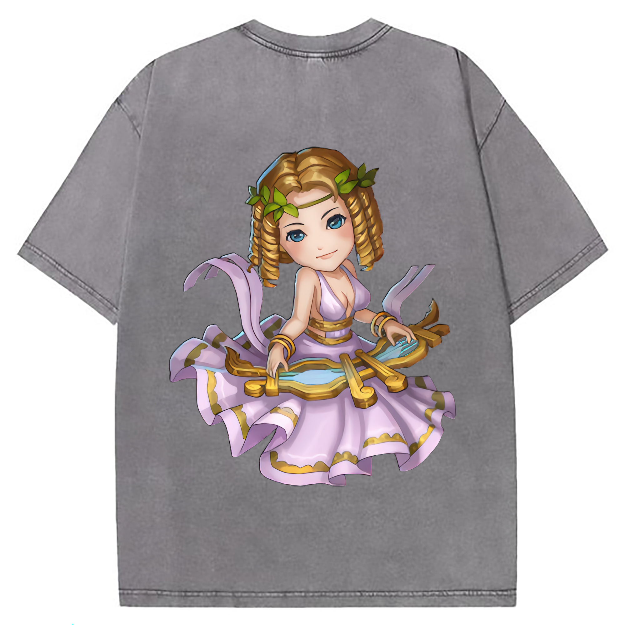 （画像用） リーグ・オブ・レジェンド League of Legends LOL 綿100% ヴィンテージ風 半袖Tシャツ（背面プリント）