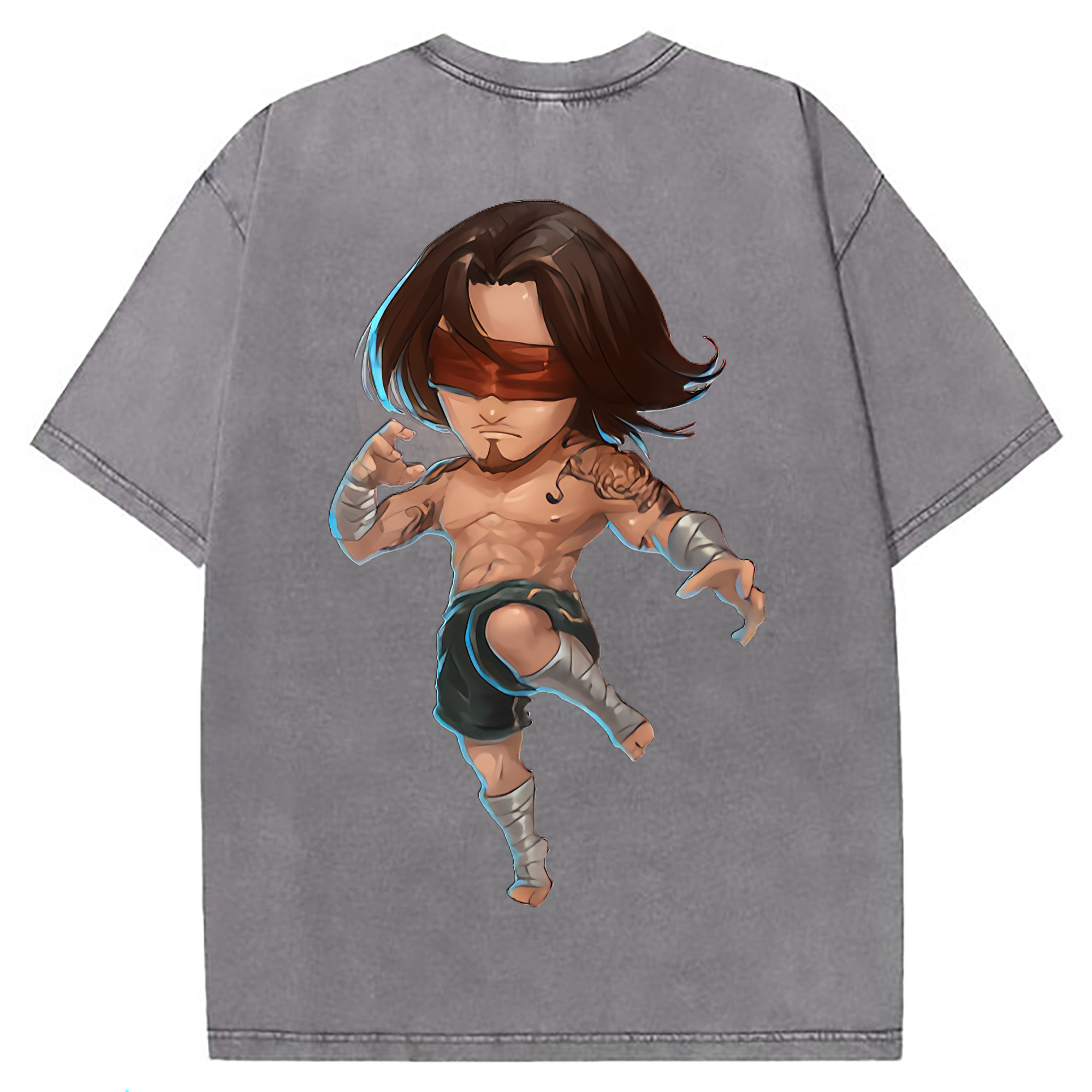 （画像用） リーグ・オブ・レジェンド League of Legends LOL 綿100% ヴィンテージ風 半袖Tシャツ（背面プリント）