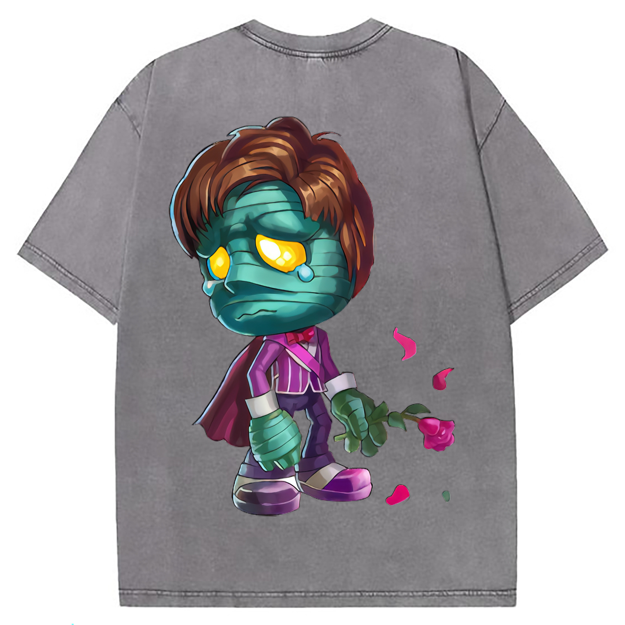 （画像用） リーグ・オブ・レジェンド League of Legends LOL 綿100% ヴィンテージ風 半袖Tシャツ（背面プリント）
