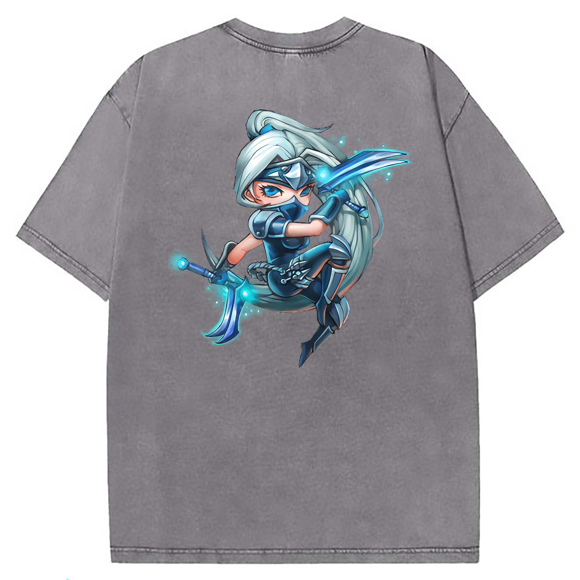 （画像用） リーグ・オブ・レジェンド League of Legends LOL 綿100% ヴィンテージ風 半袖Tシャツ（背面プリント）