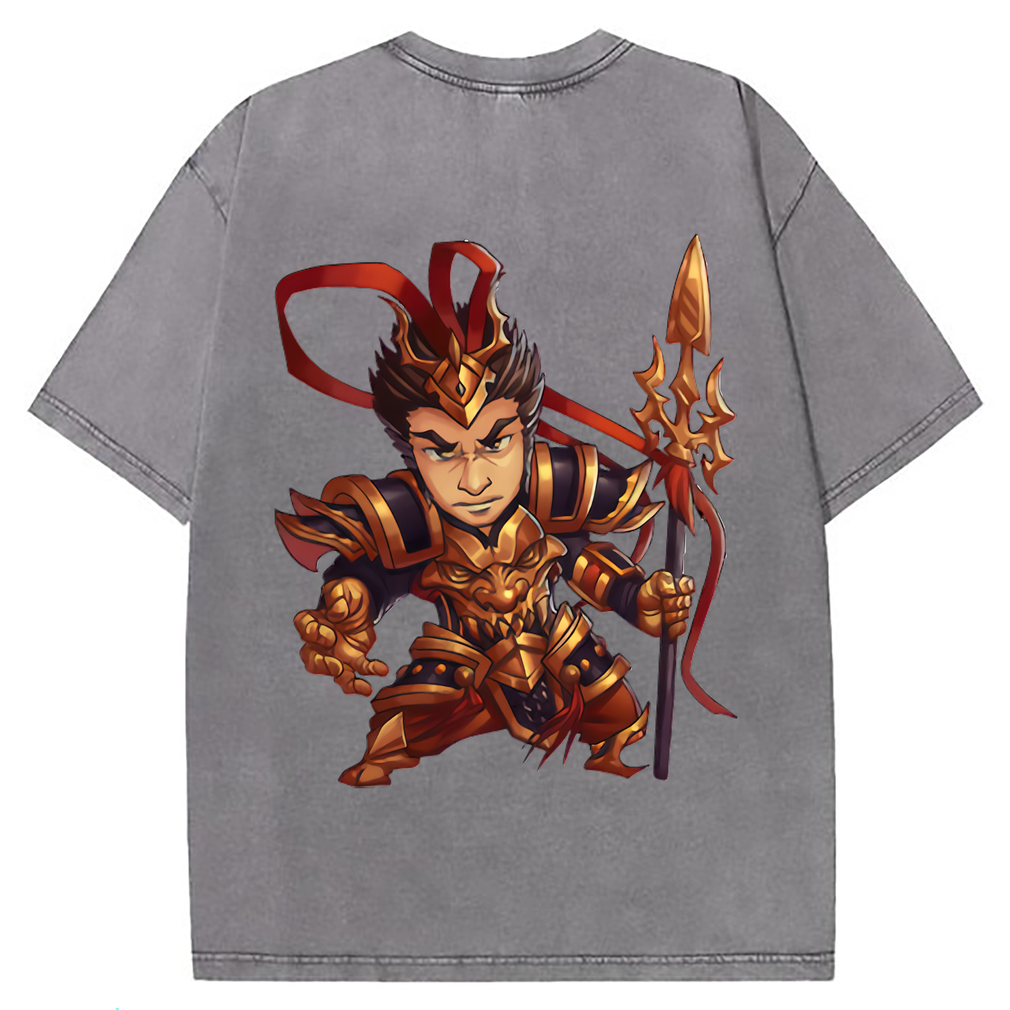 （画像用） リーグ・オブ・レジェンド League of Legends LOL 綿100% ヴィンテージ風 半袖Tシャツ（背面プリント）