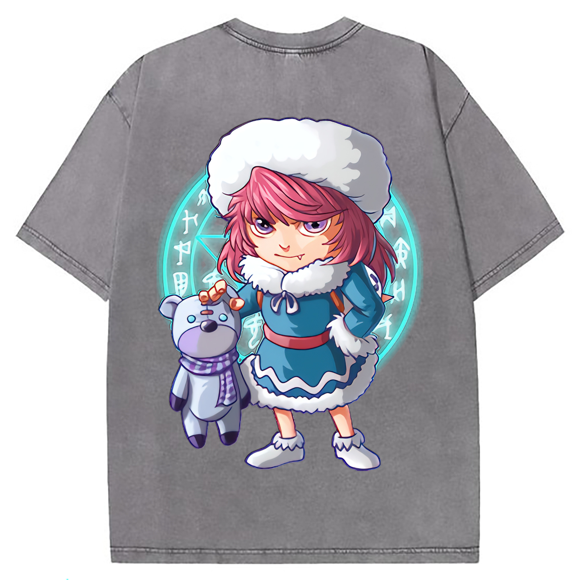 （画像用） リーグ・オブ・レジェンド League of Legends LOL 綿100% ヴィンテージ風 半袖Tシャツ（背面プリント）