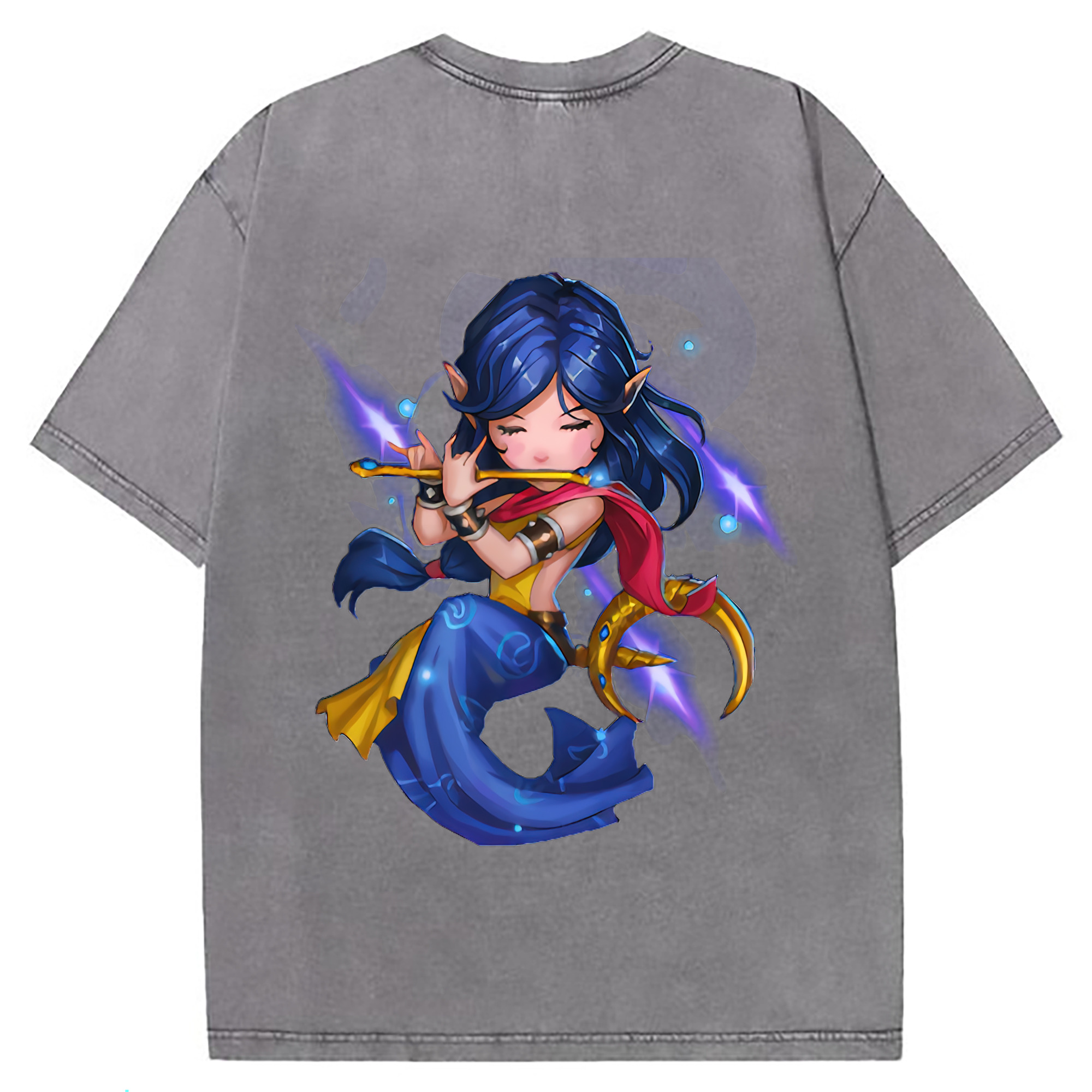 （画像用） リーグ・オブ・レジェンド League of Legends LOL 綿100% ヴィンテージ風 半袖Tシャツ（背面プリント）