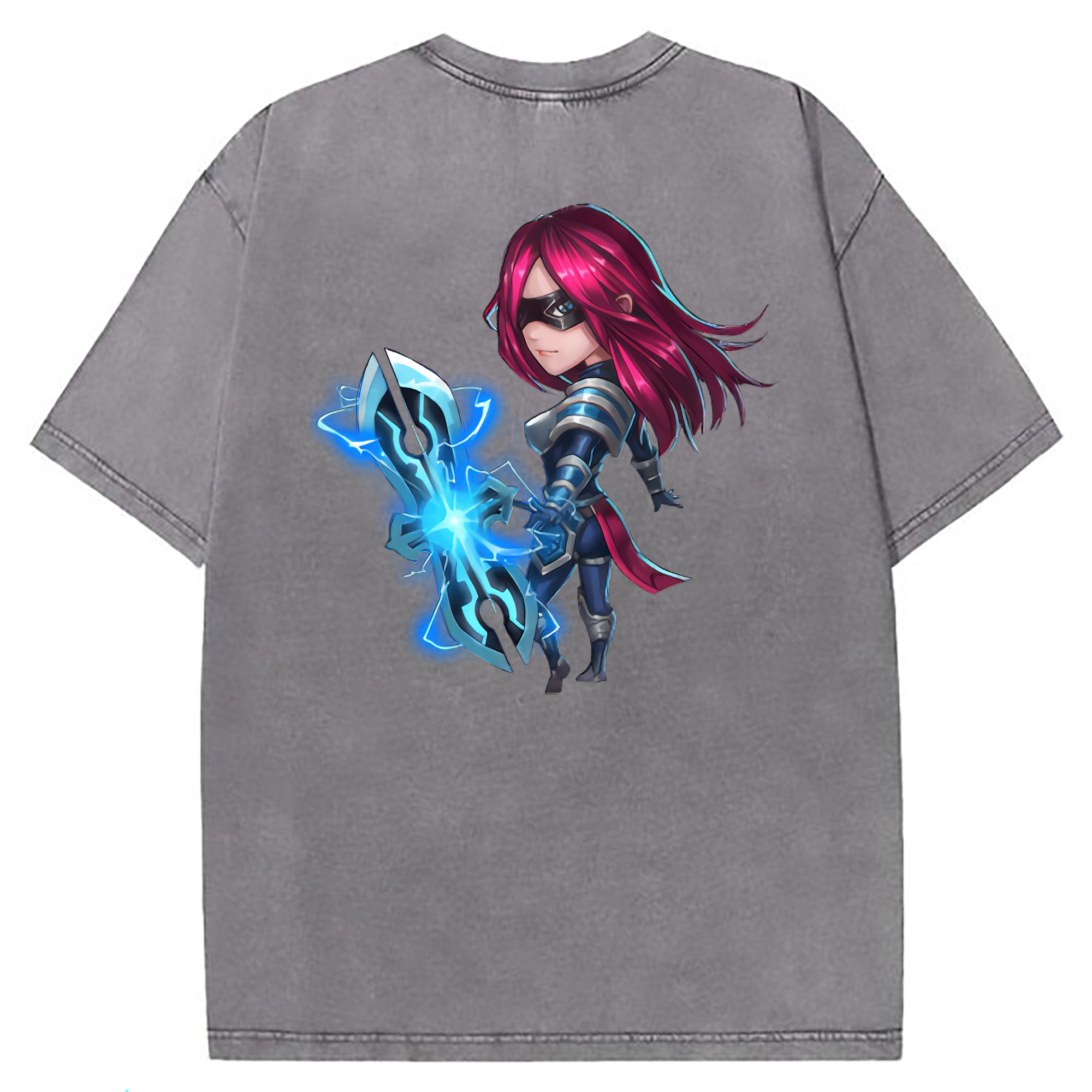 （画像用） リーグ・オブ・レジェンド League of Legends LOL 綿100% ヴィンテージ風 半袖Tシャツ（背面プリント）