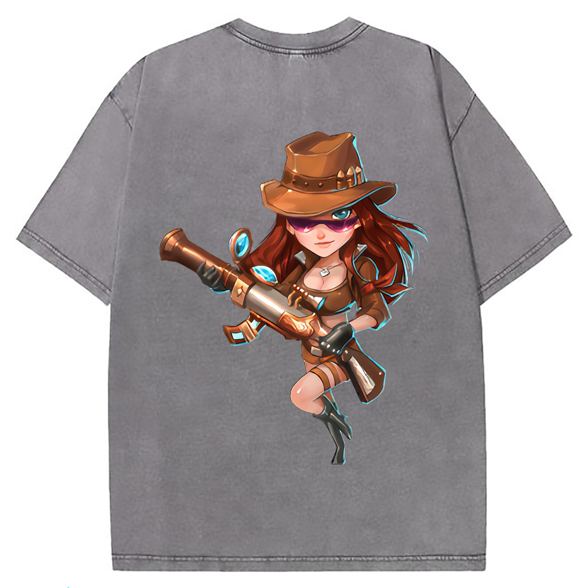 （画像用） リーグ・オブ・レジェンド League of Legends LOL 綿100% ヴィンテージ風 半袖Tシャツ（背面プリント）