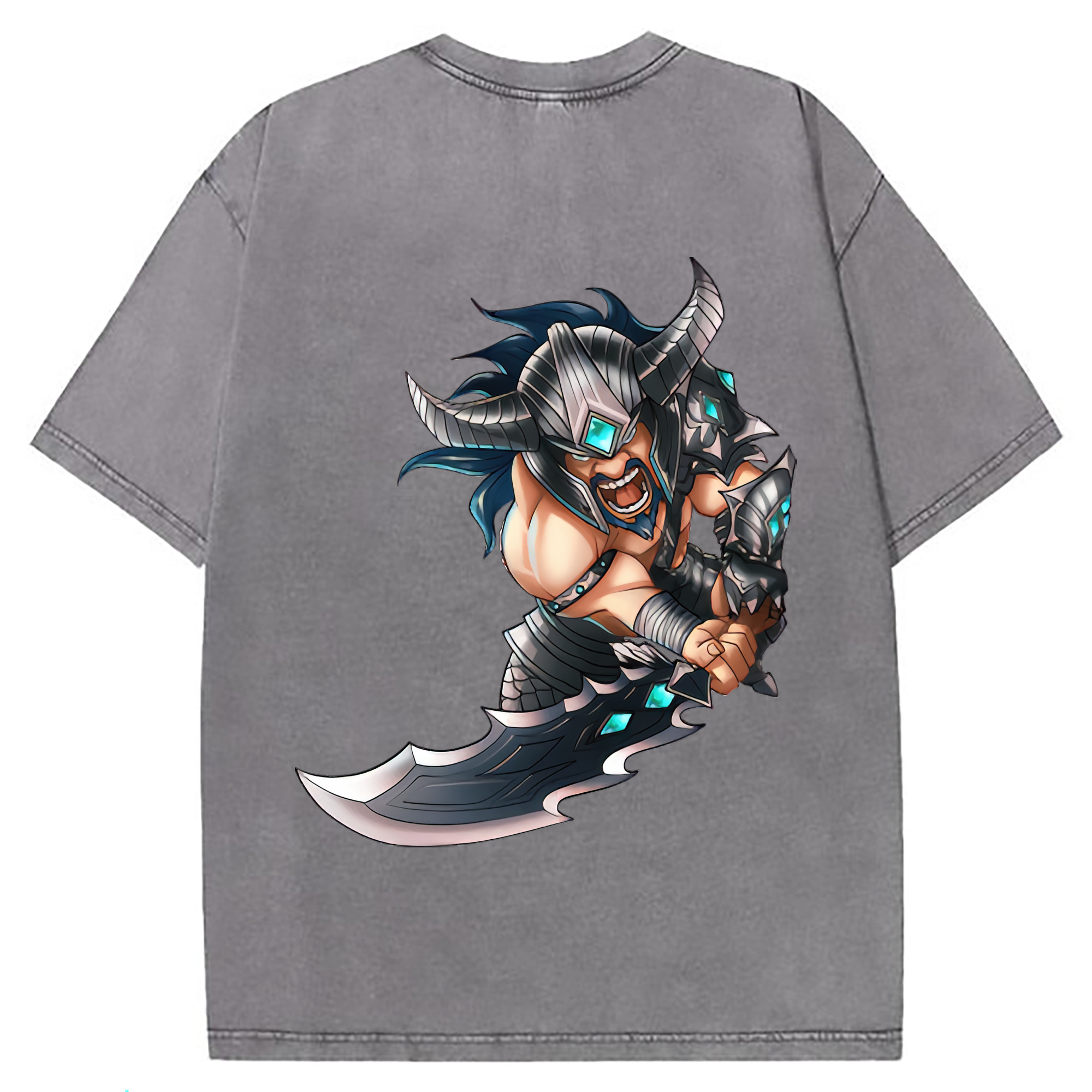 （画像用） リーグ・オブ・レジェンド League of Legends LOL 綿100% ヴィンテージ風 半袖Tシャツ（背面プリント）