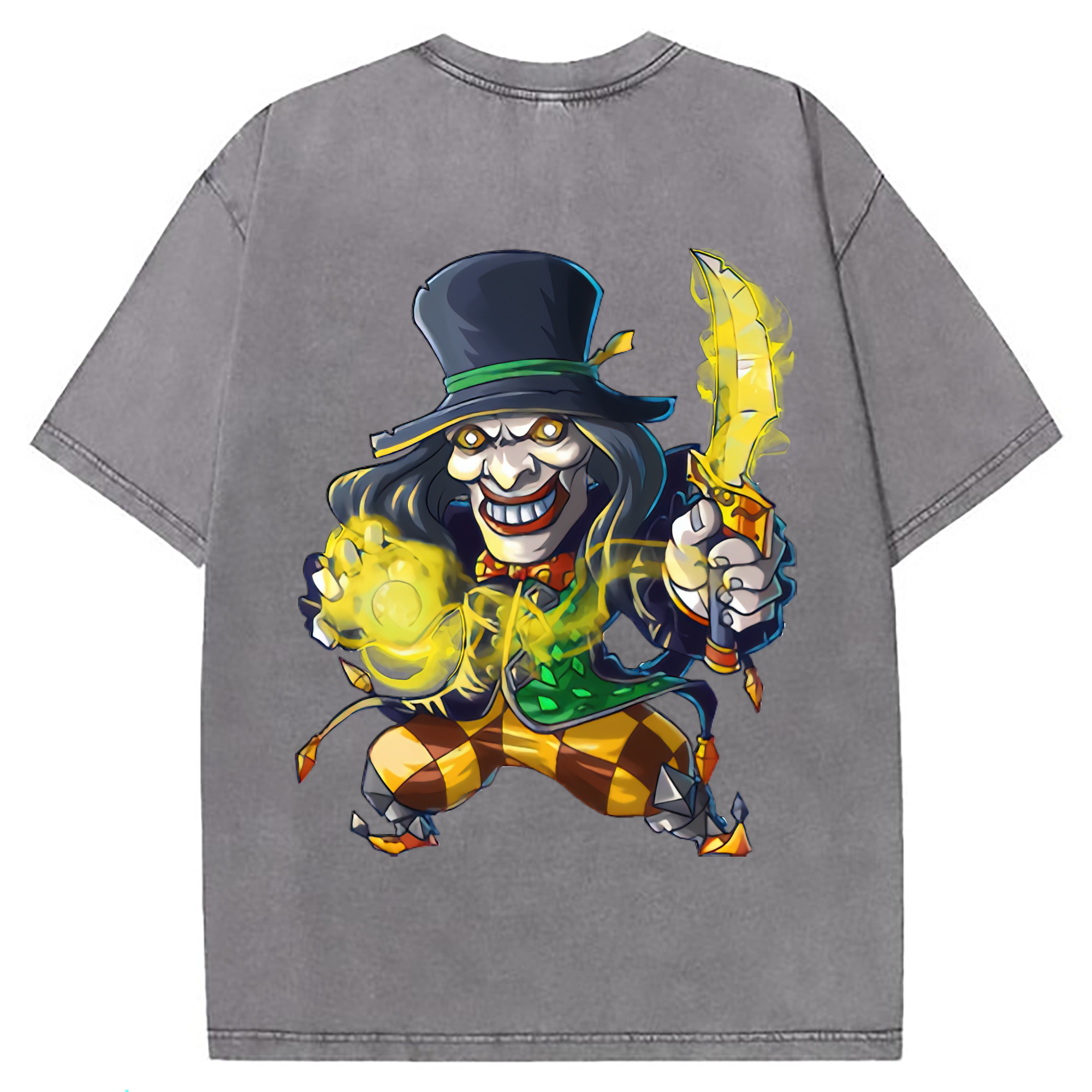 （画像用） リーグ・オブ・レジェンド League of Legends LOL 綿100% ヴィンテージ風 半袖Tシャツ（背面プリント）