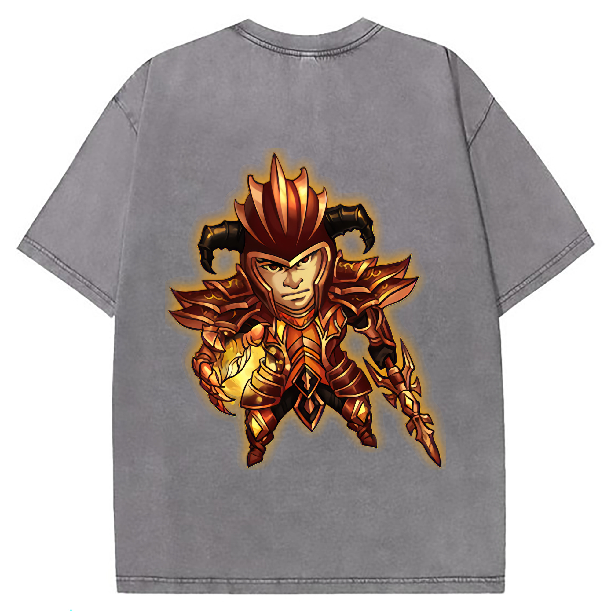 （画像用） リーグ・オブ・レジェンド League of Legends LOL 綿100% ヴィンテージ風 半袖Tシャツ（背面プリント）