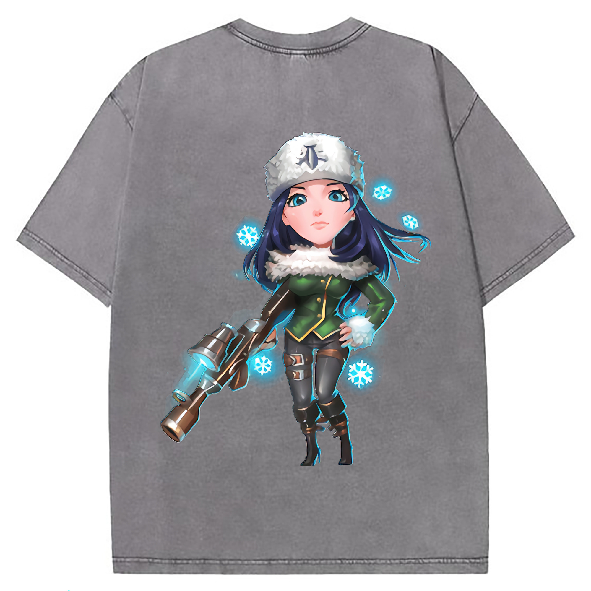 （画像用） リーグ・オブ・レジェンド League of Legends LOL 綿100% ヴィンテージ風 半袖Tシャツ（背面プリント）