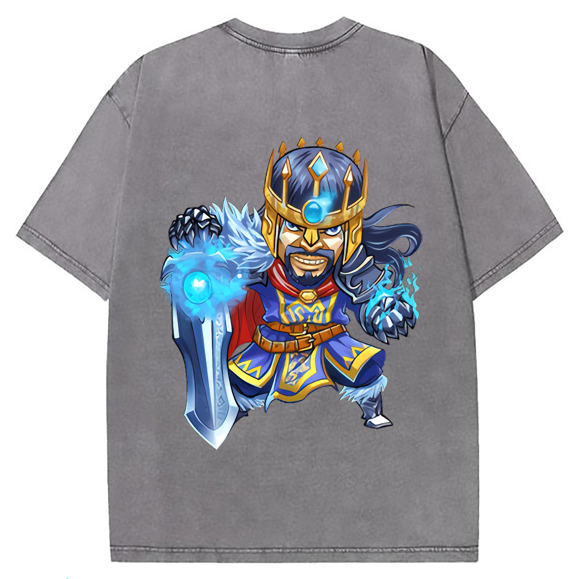 （画像用） リーグ・オブ・レジェンド League of Legends LOL 綿100% ヴィンテージ風 半袖Tシャツ（背面プリント）
