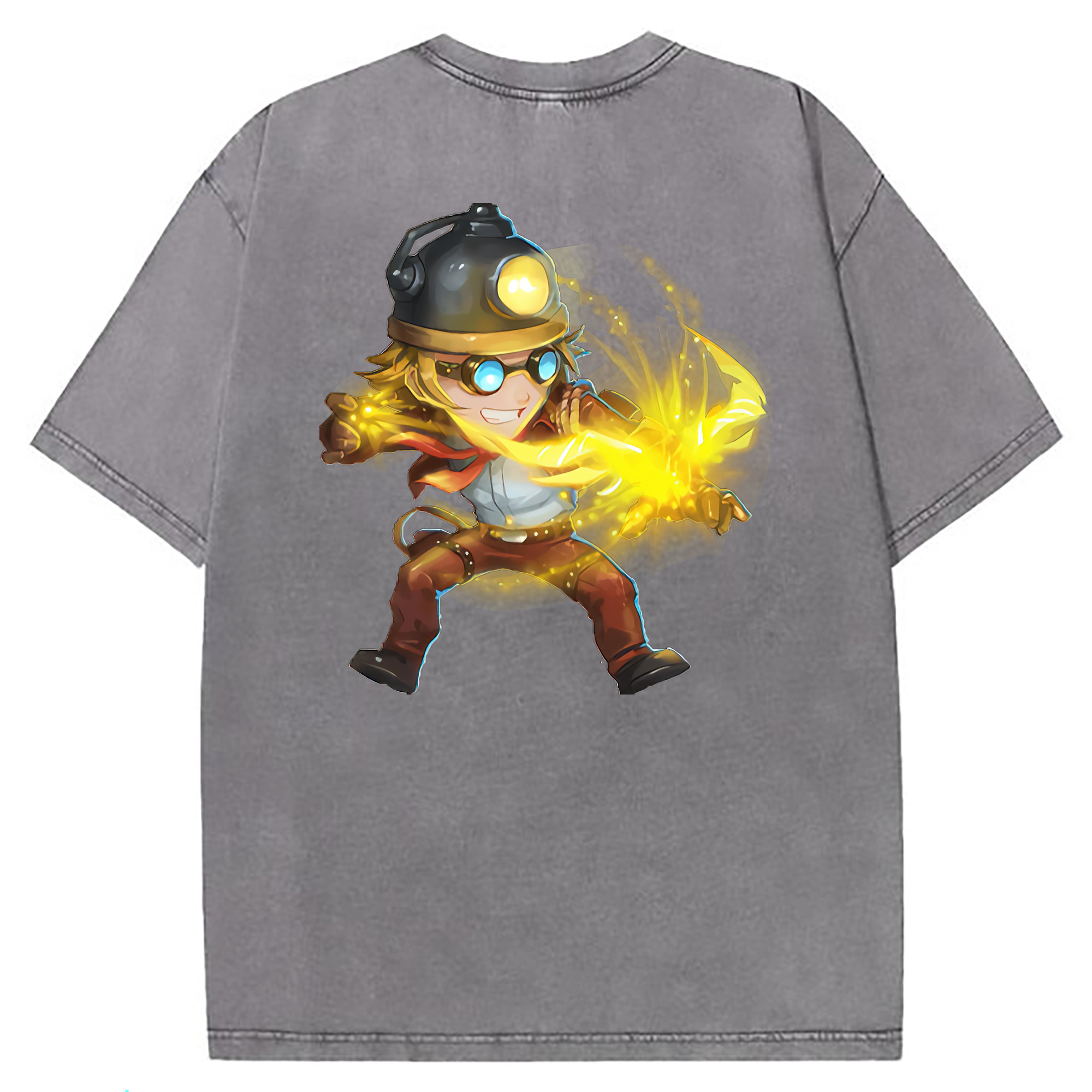 （画像用） リーグ・オブ・レジェンド League of Legends LOL 綿100% ヴィンテージ風 半袖Tシャツ（背面プリント）