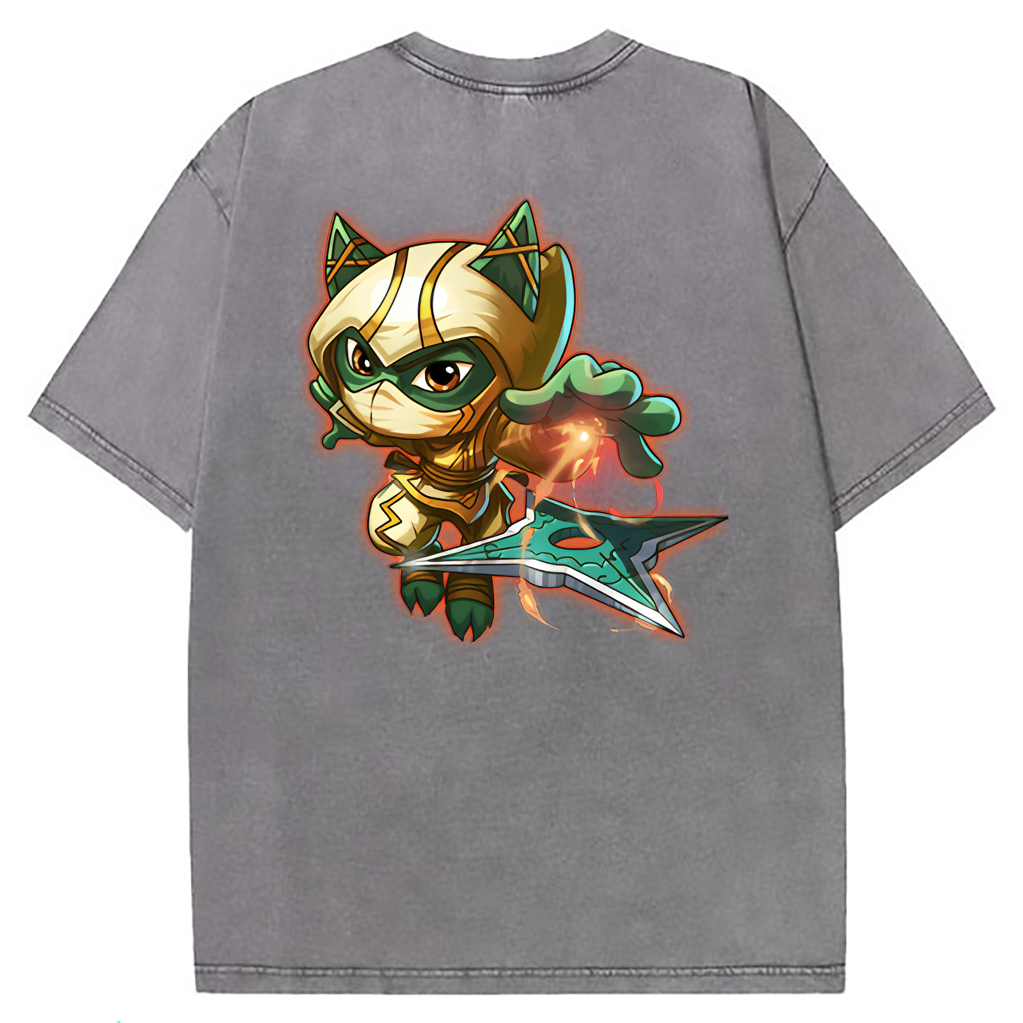 （画像用） リーグ・オブ・レジェンド League of Legends LOL 綿100% ヴィンテージ風 半袖Tシャツ（背面プリント）