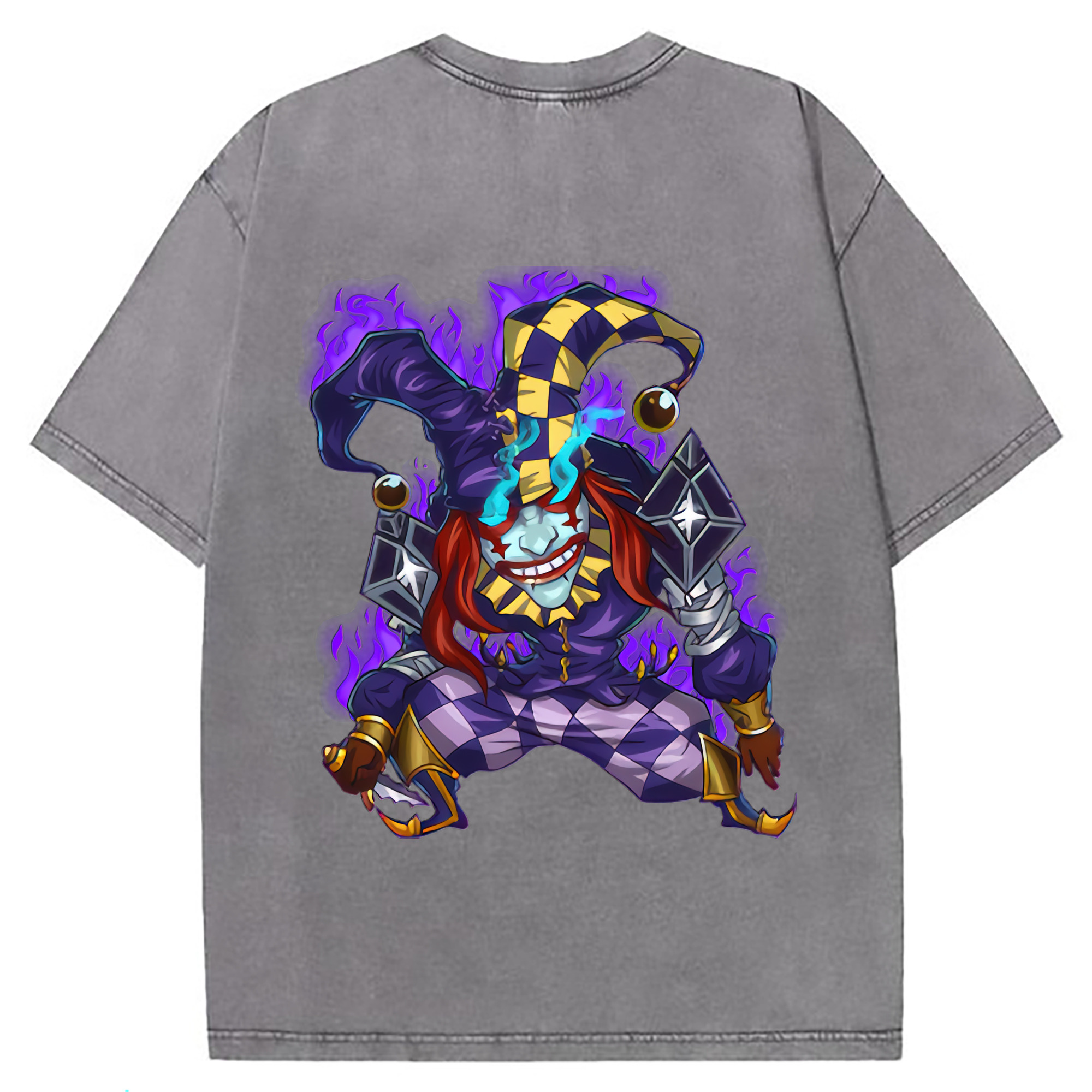 （画像用） リーグ・オブ・レジェンド League of Legends LOL 綿100% ヴィンテージ風 半袖Tシャツ（背面プリント）